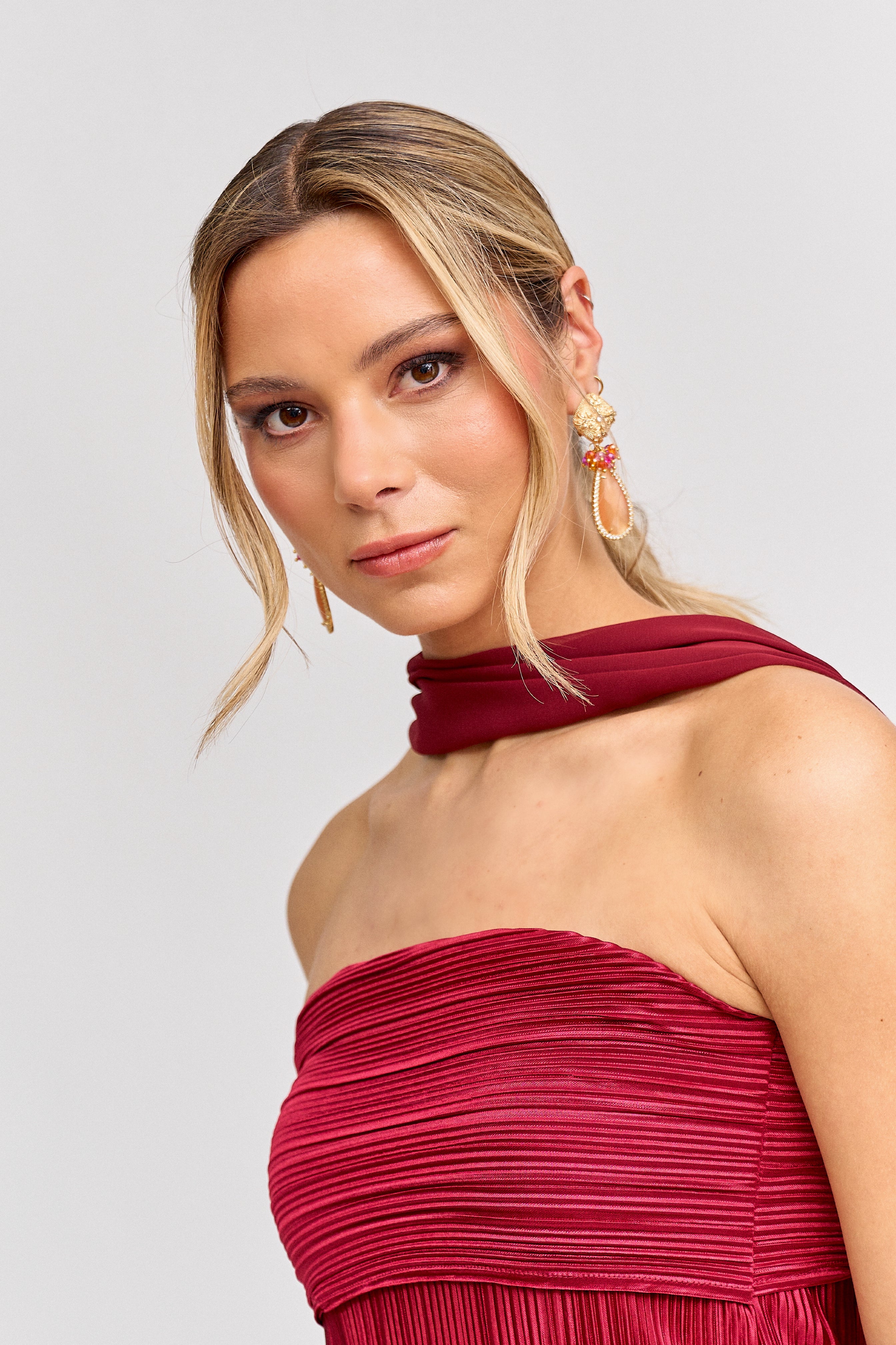 Vestido Cattia Burdeo