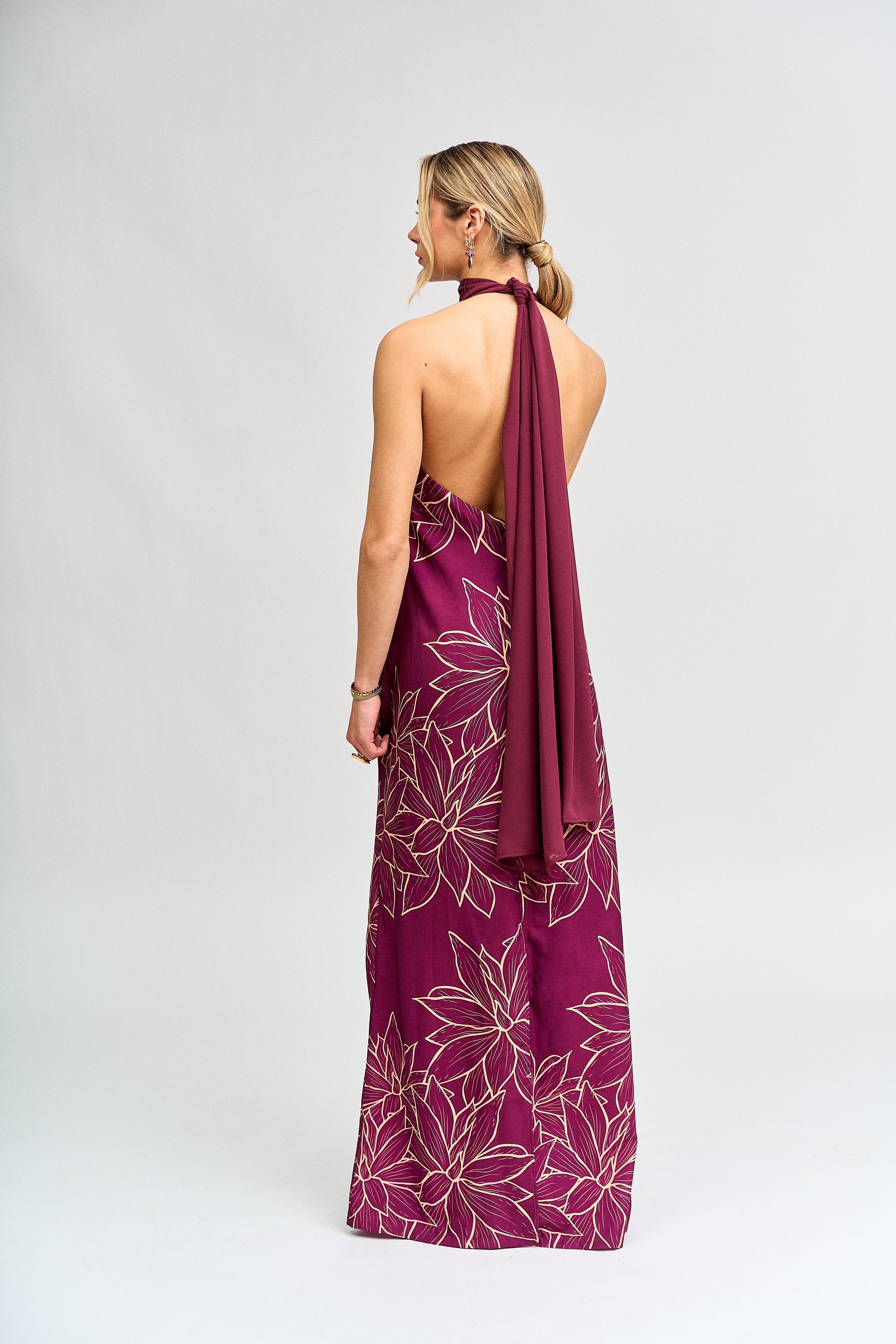 Vestido Valentina Morado Print - Edición Limitada