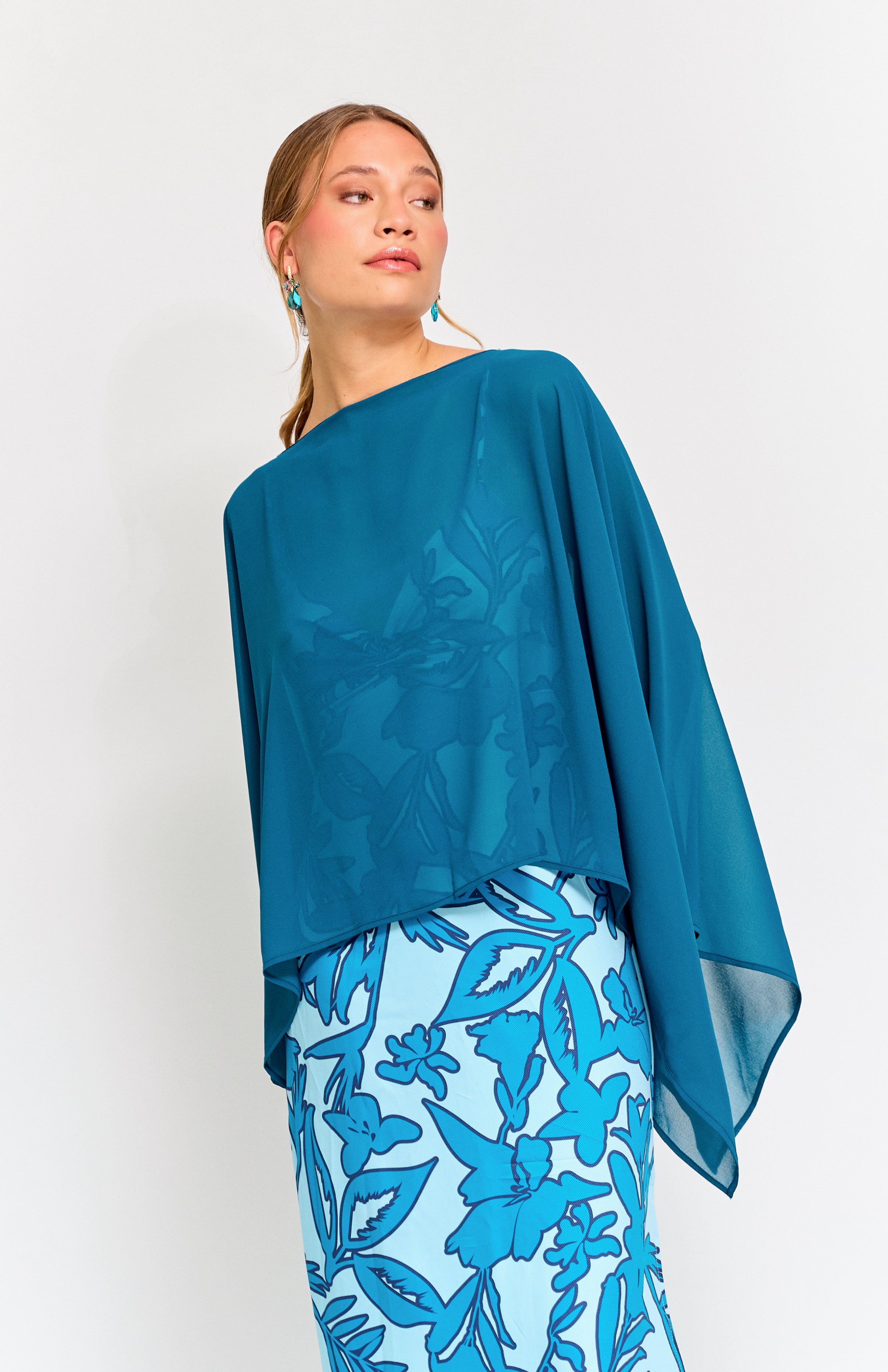 Capa Gasa Florencia Turquesa