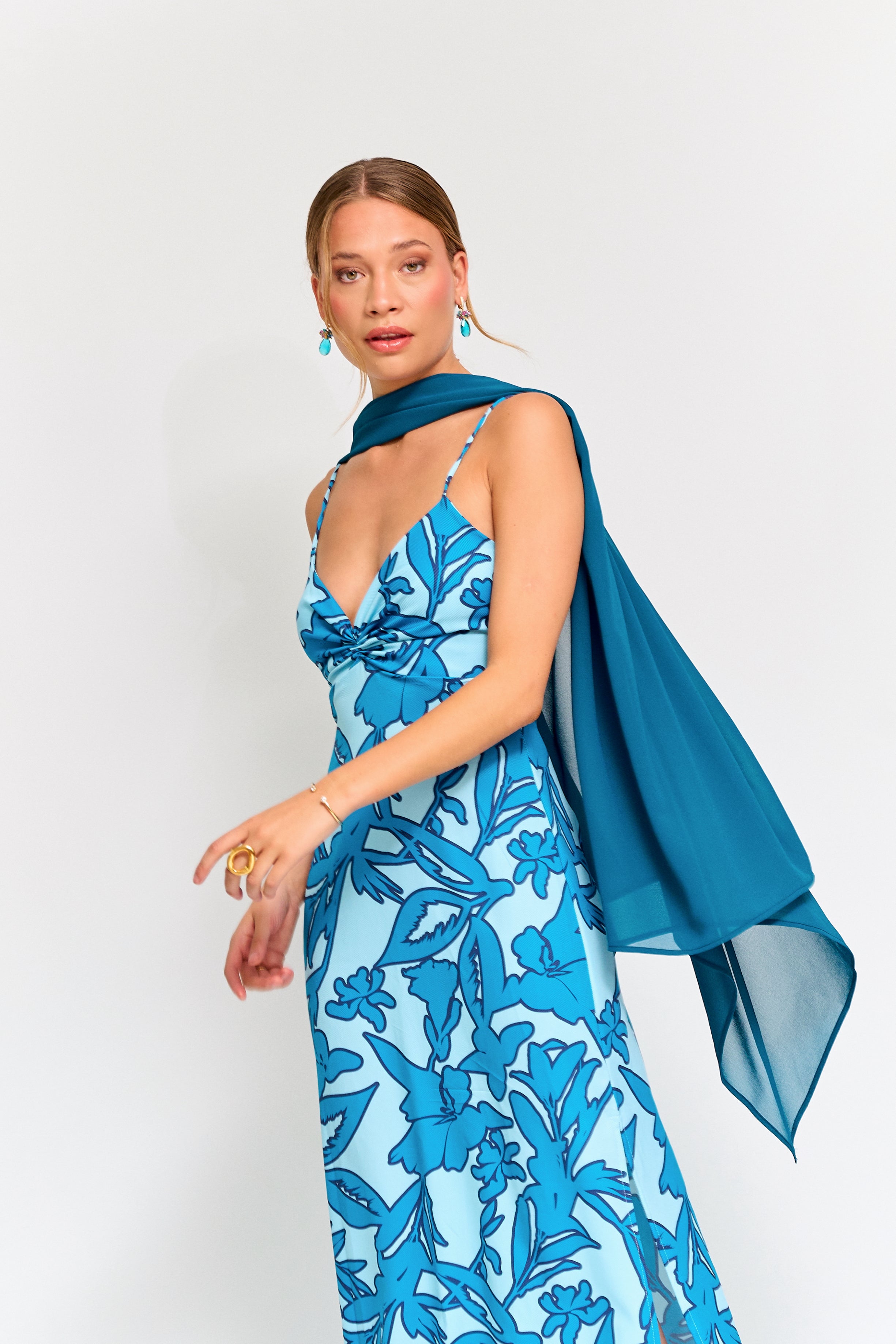 Capa Gasa Florencia Turquesa