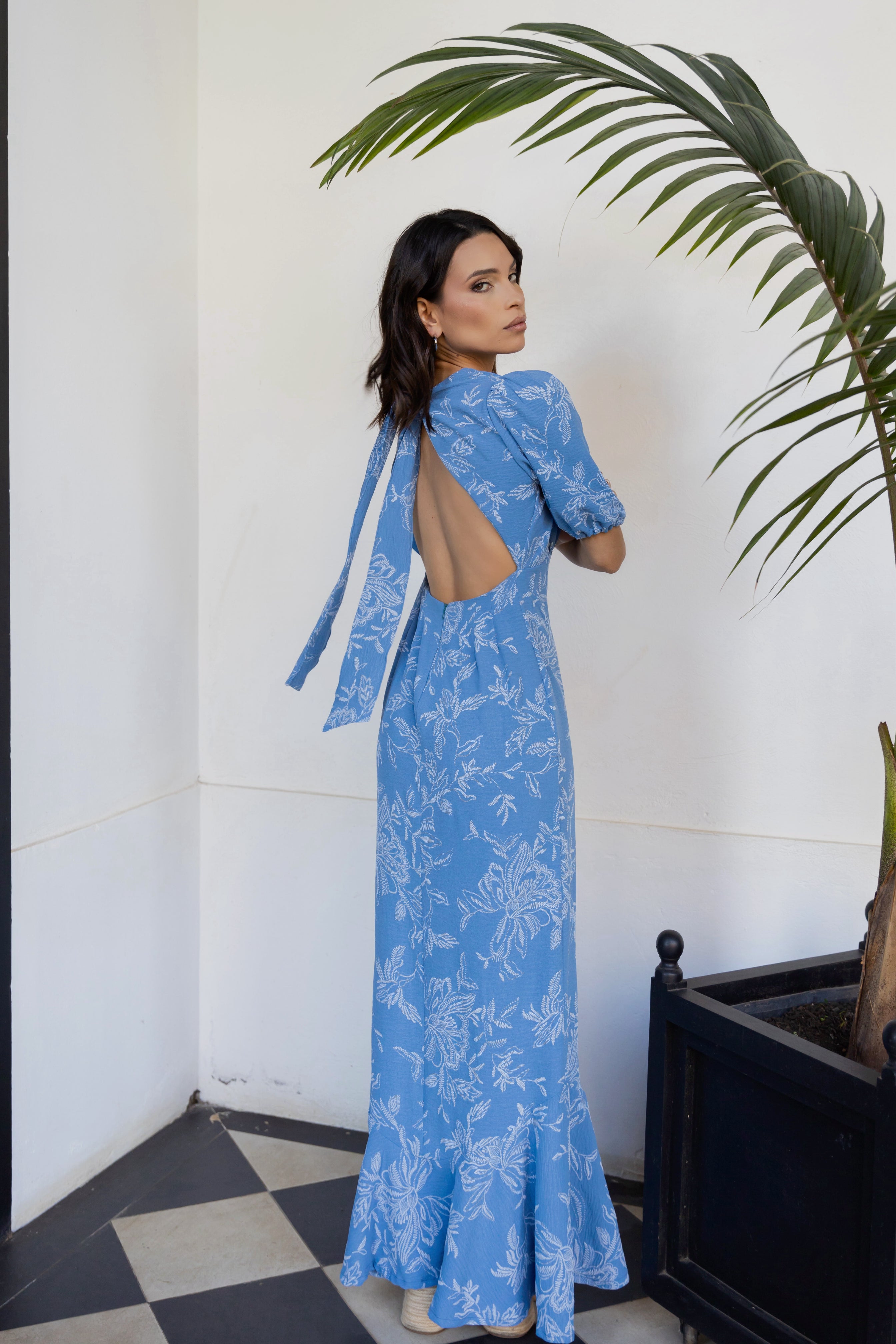 Vestido Penélope Celeste Print