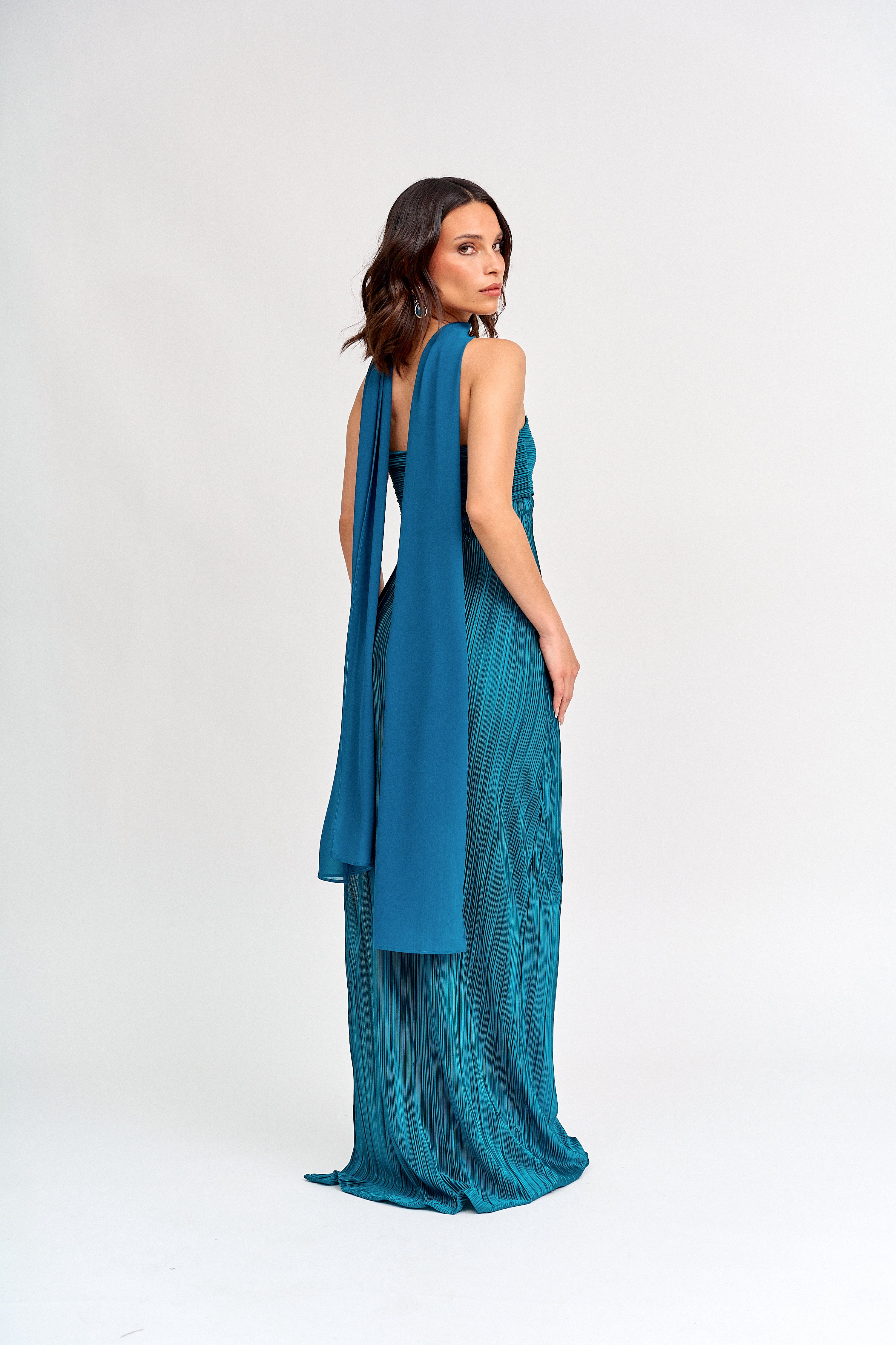 Vestido Cattia Turquesa