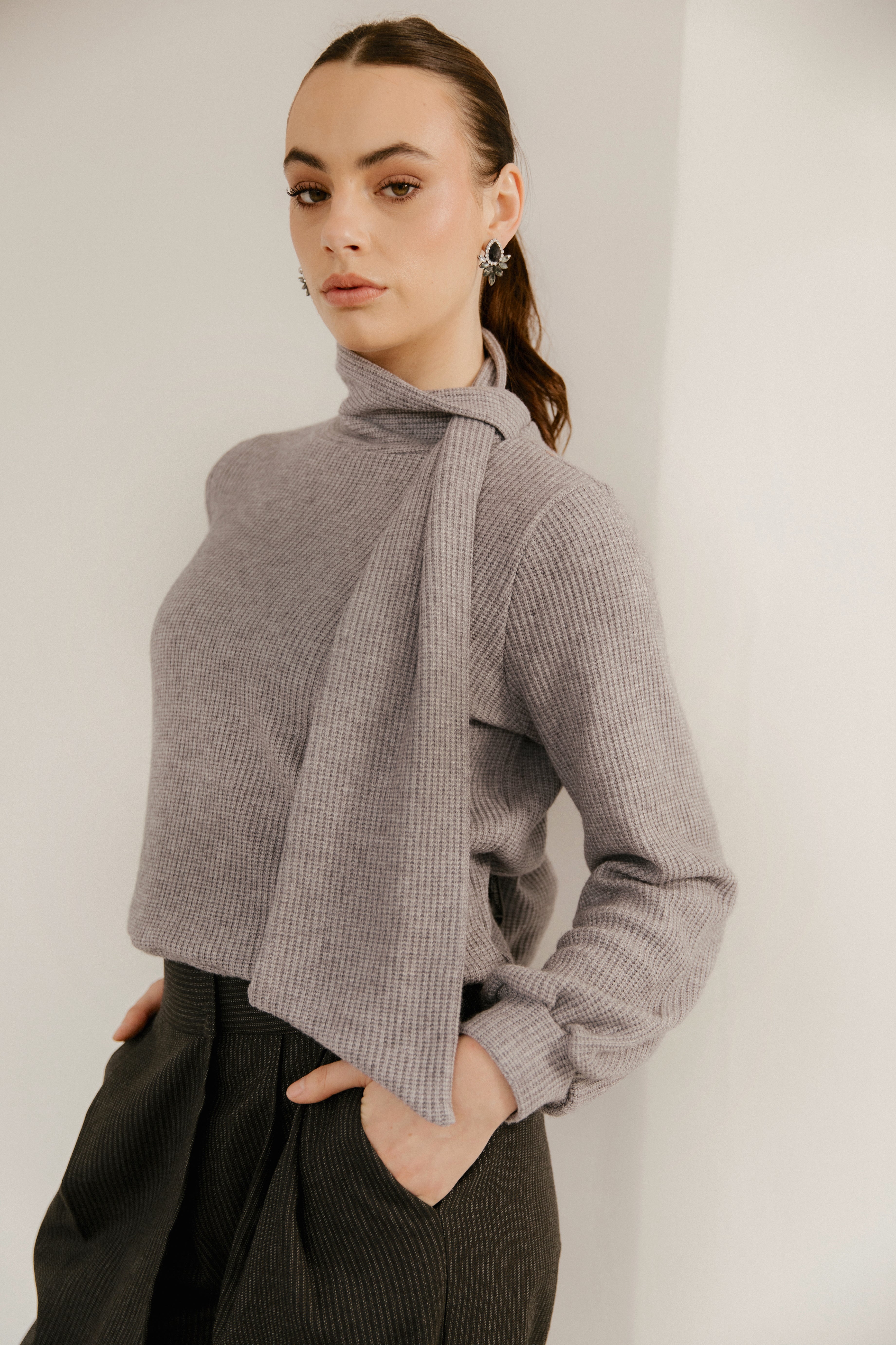 Sweater Dalma Gris Perla