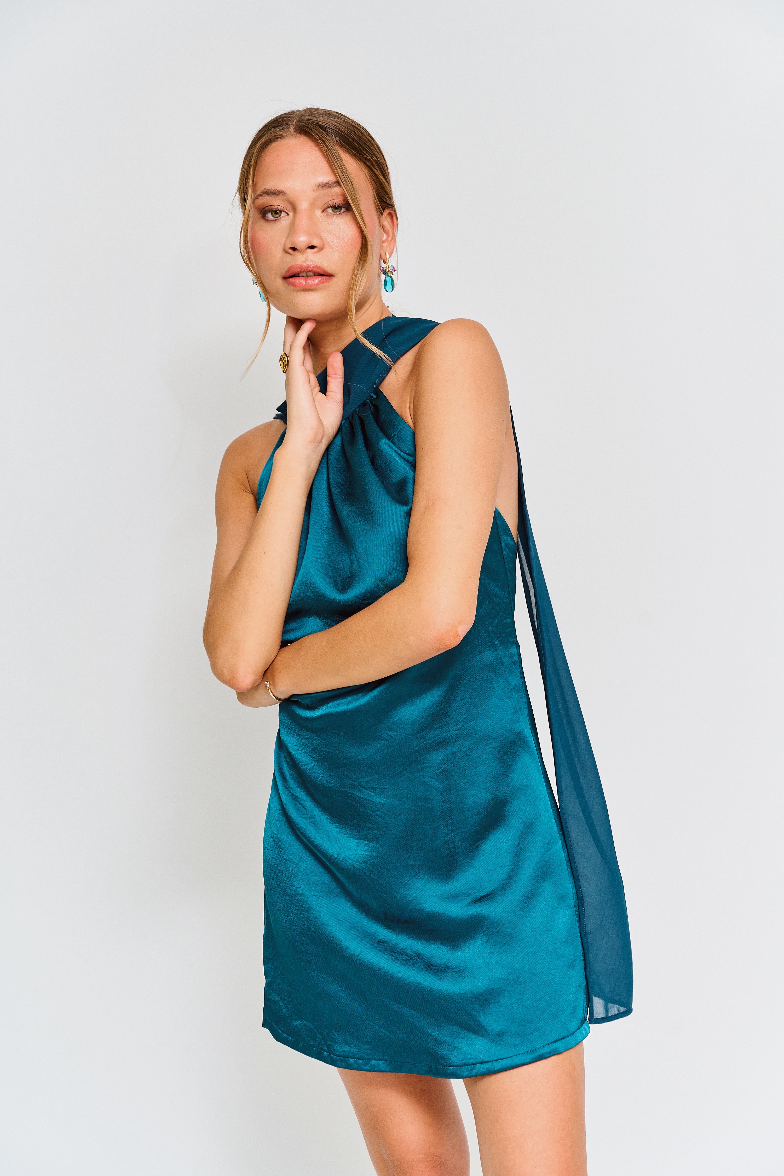 Vestido Fiesta Victoria Turquesa