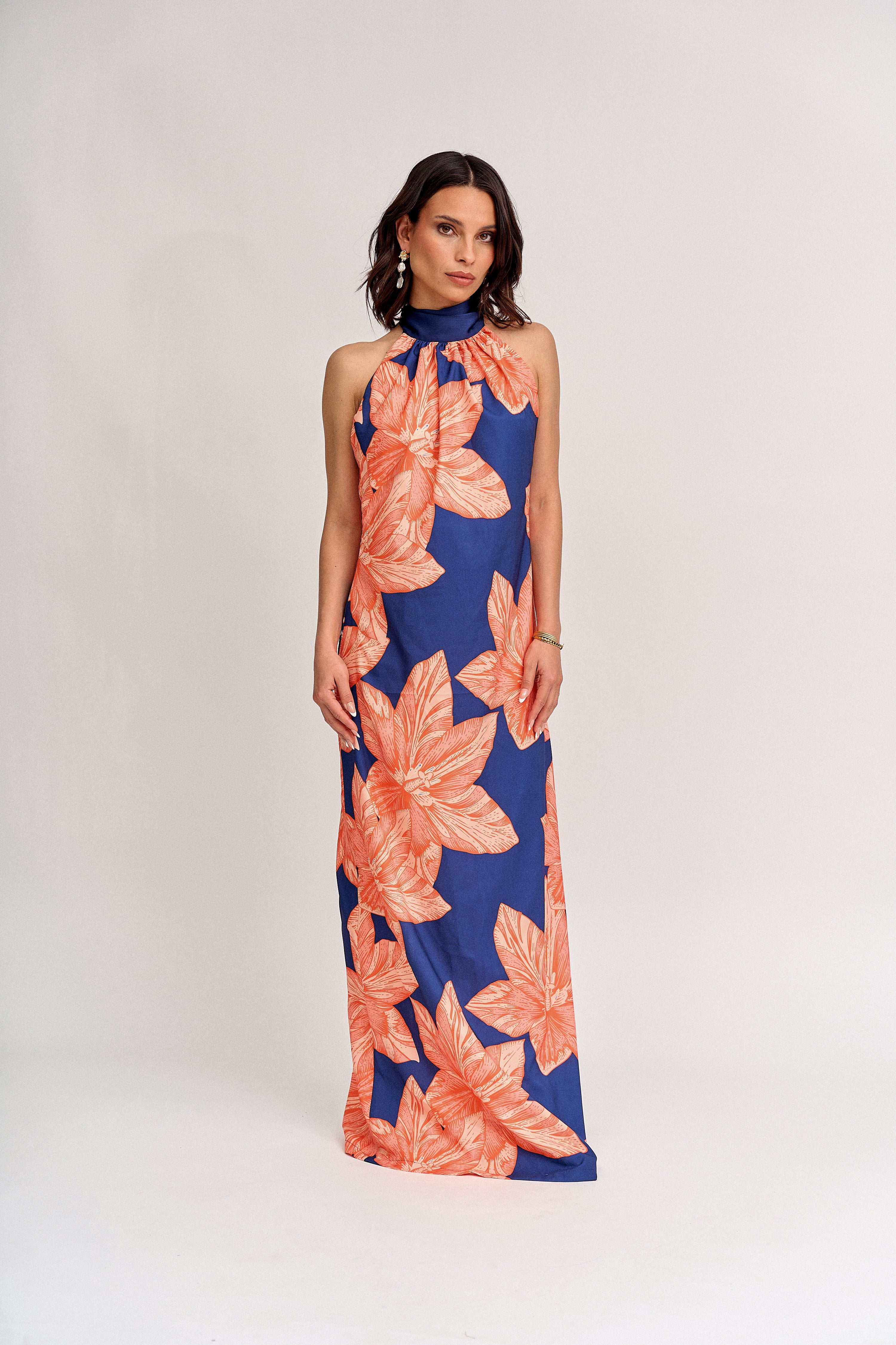 Vestido Valentina Azul Print - Edición Limitada