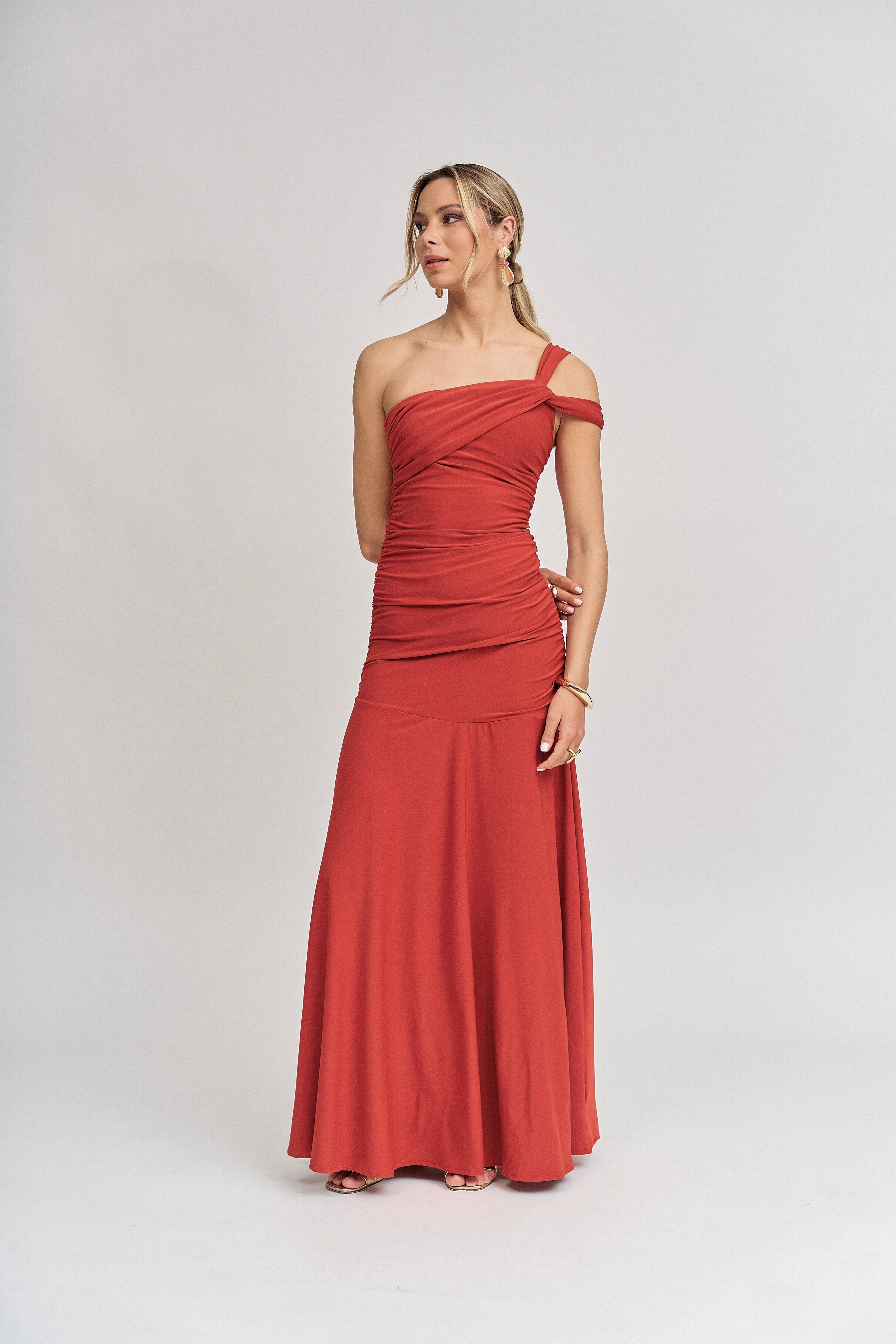 Vestido Camille Terracota