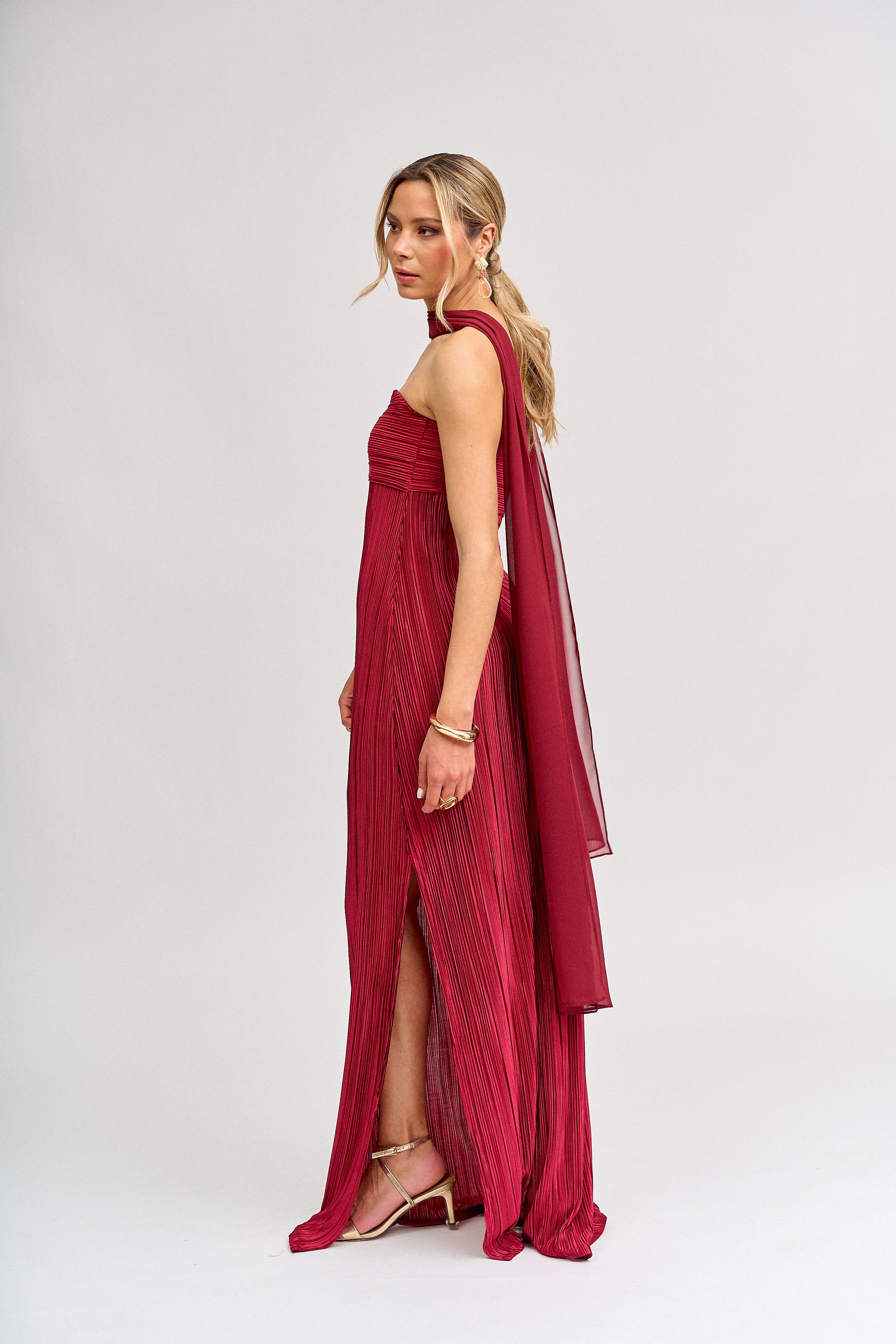 Vestido Cattia Burdeo