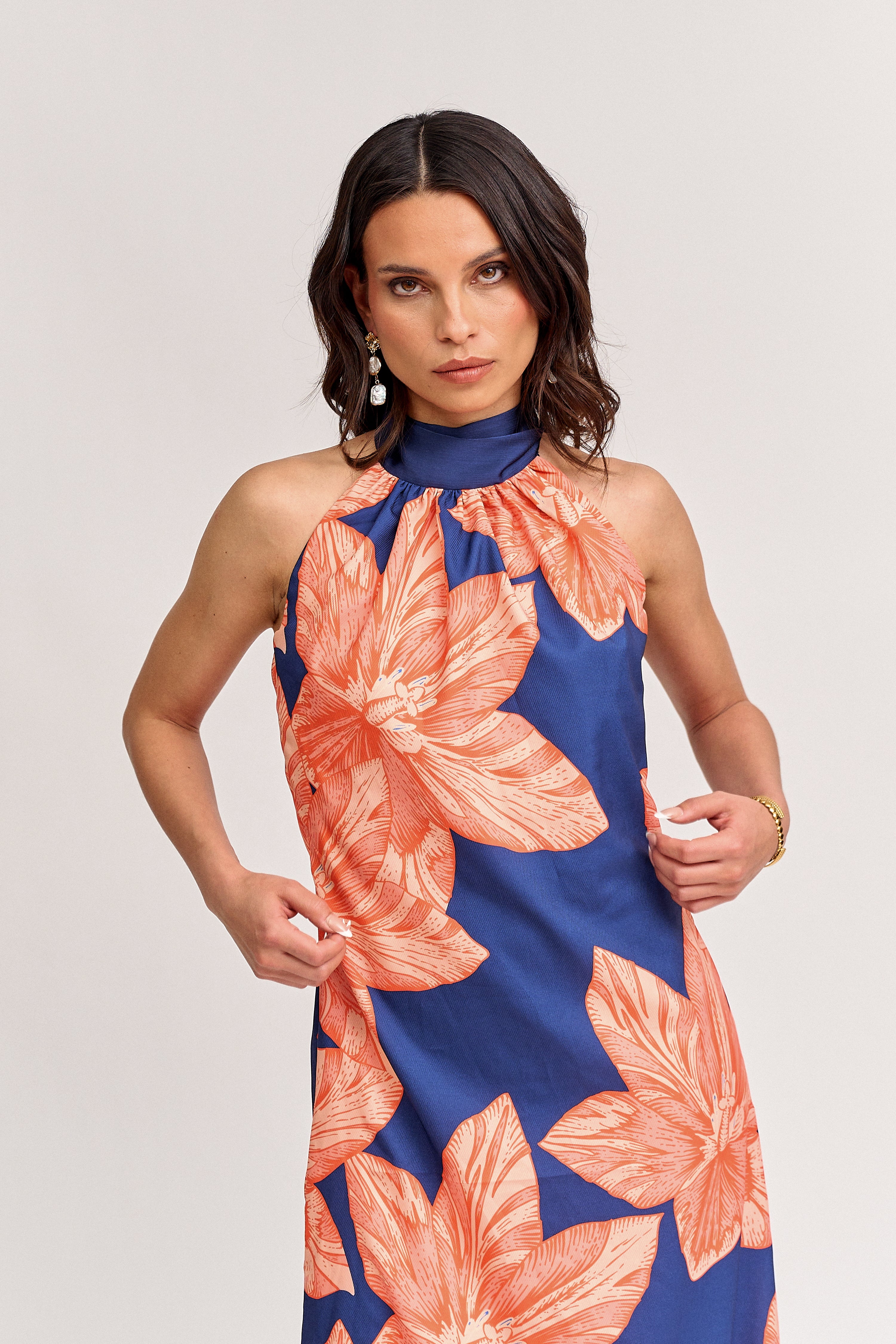 Vestido Valentina Azul Print - Edición Limitada