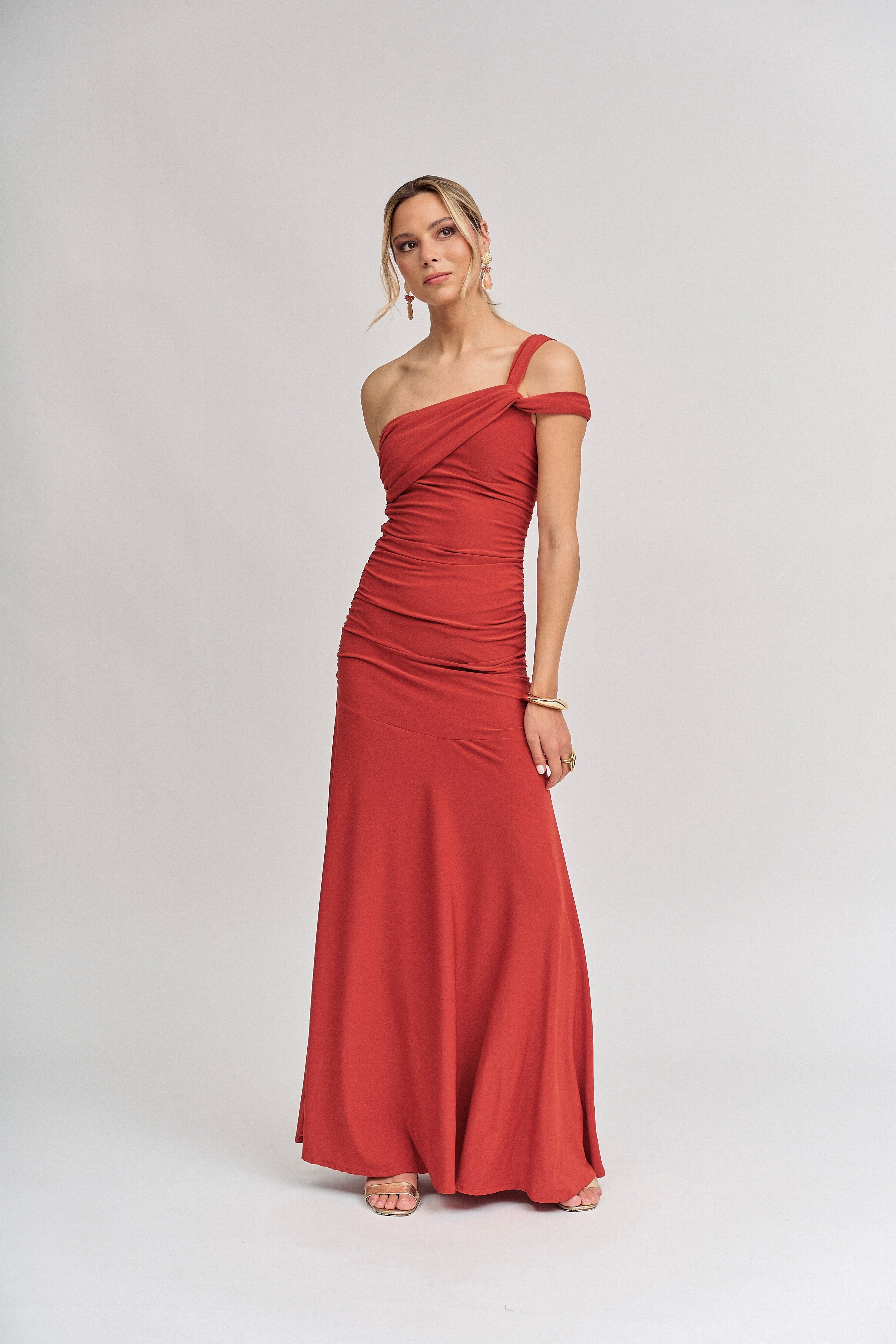 Vestido Camille Terracota