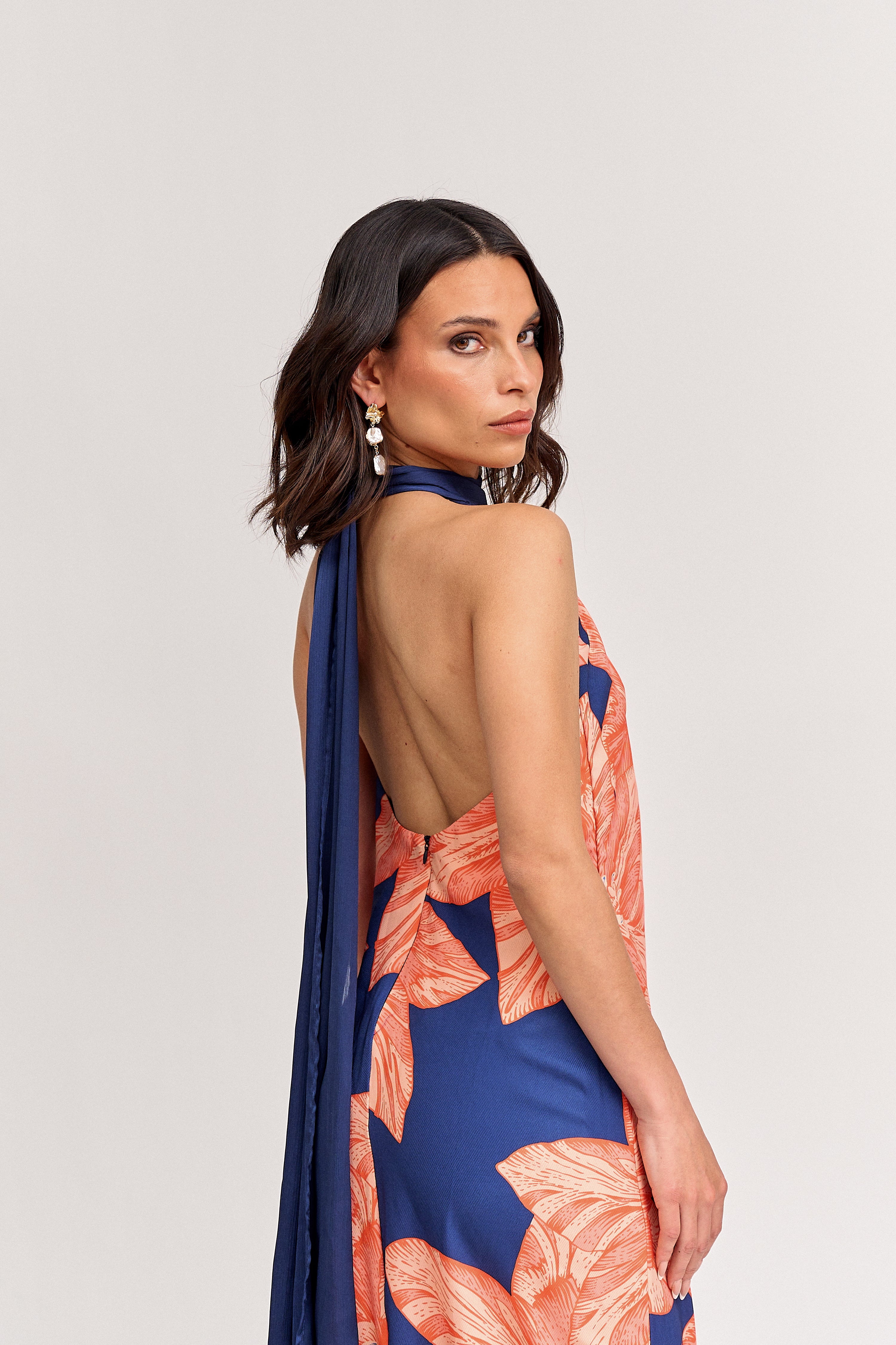 Vestido Valentina Azul Print - Edición Limitada