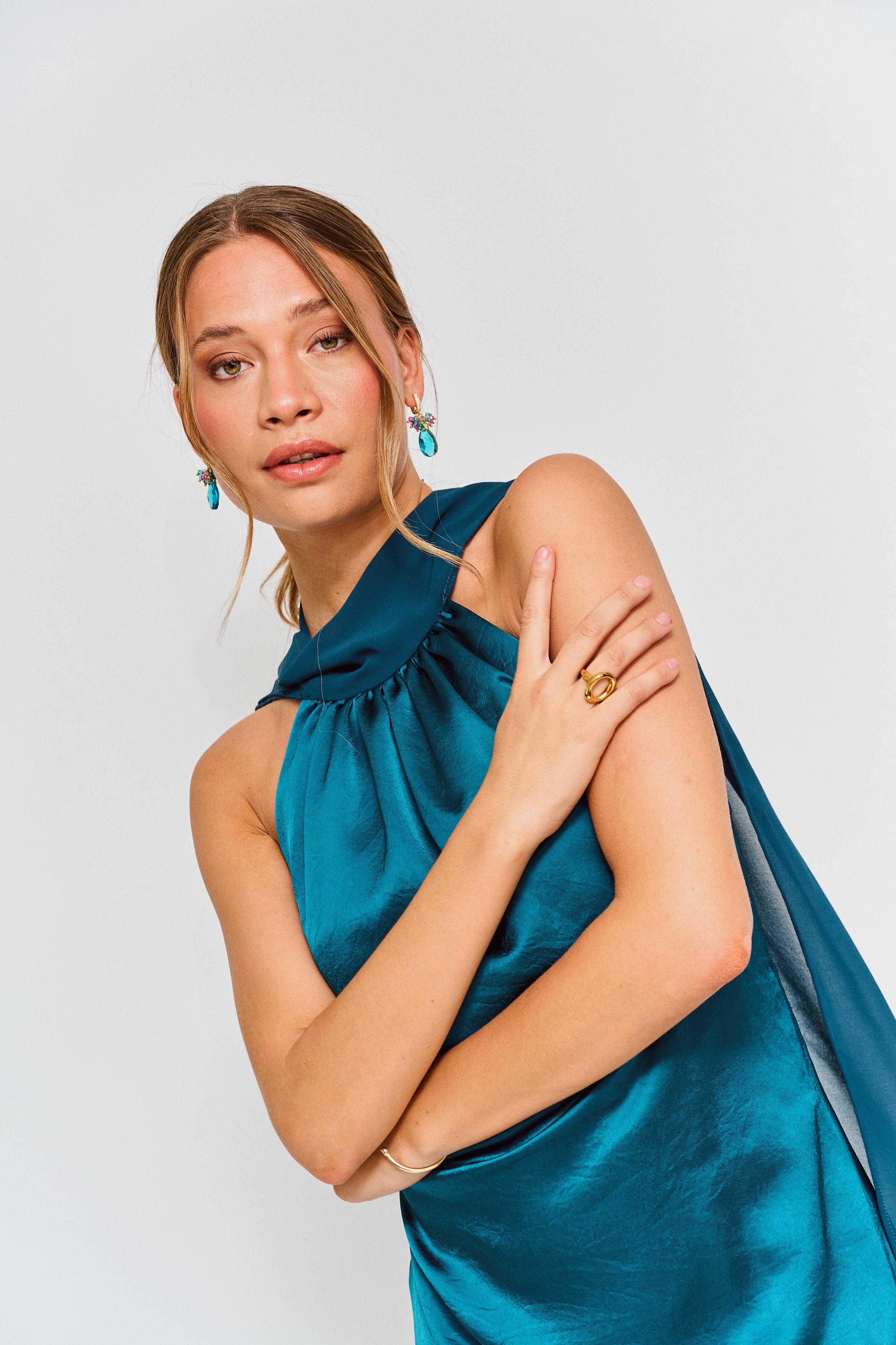 Vestido Fiesta Victoria Turquesa