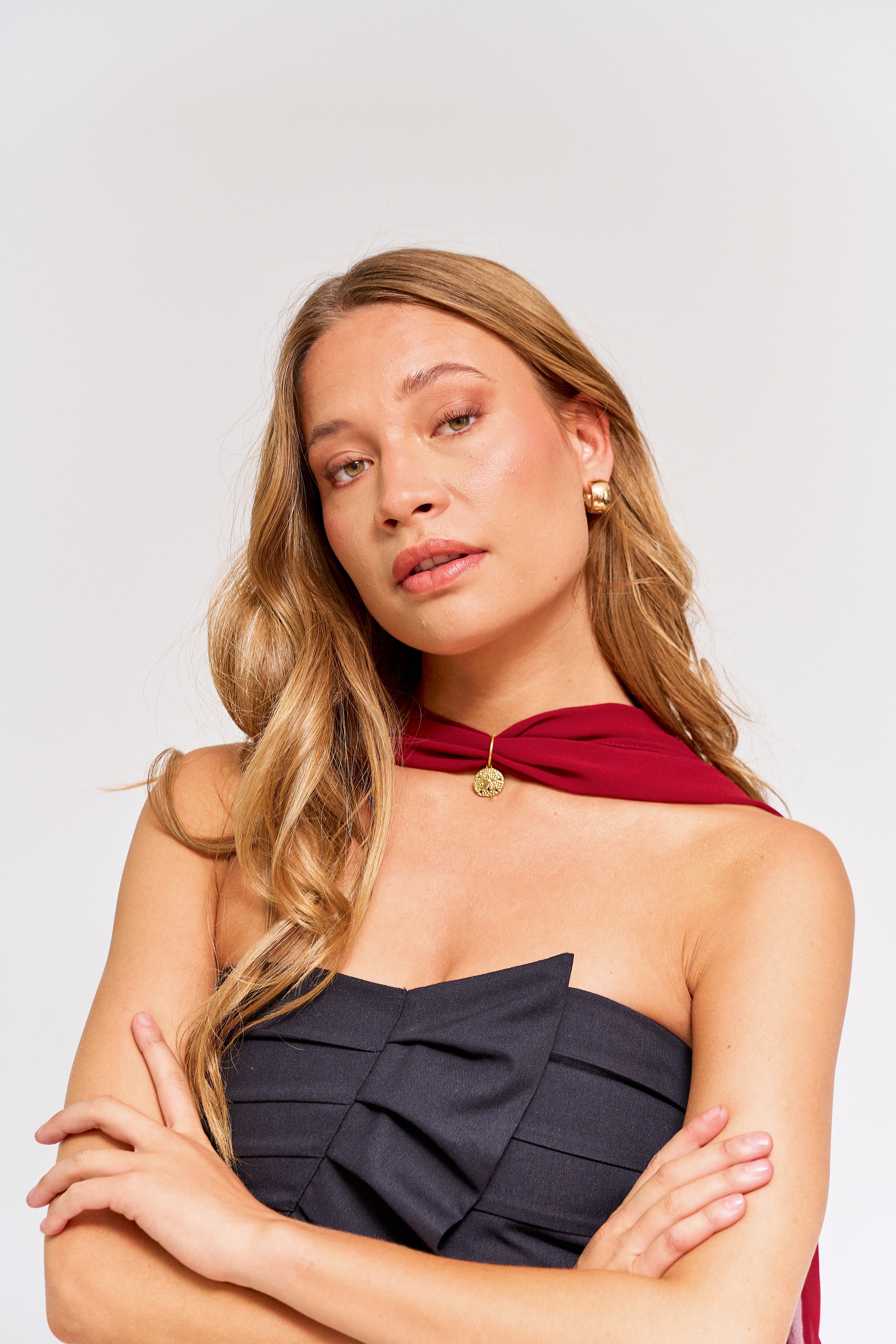Pañuelo Zara Gasa Burdeo