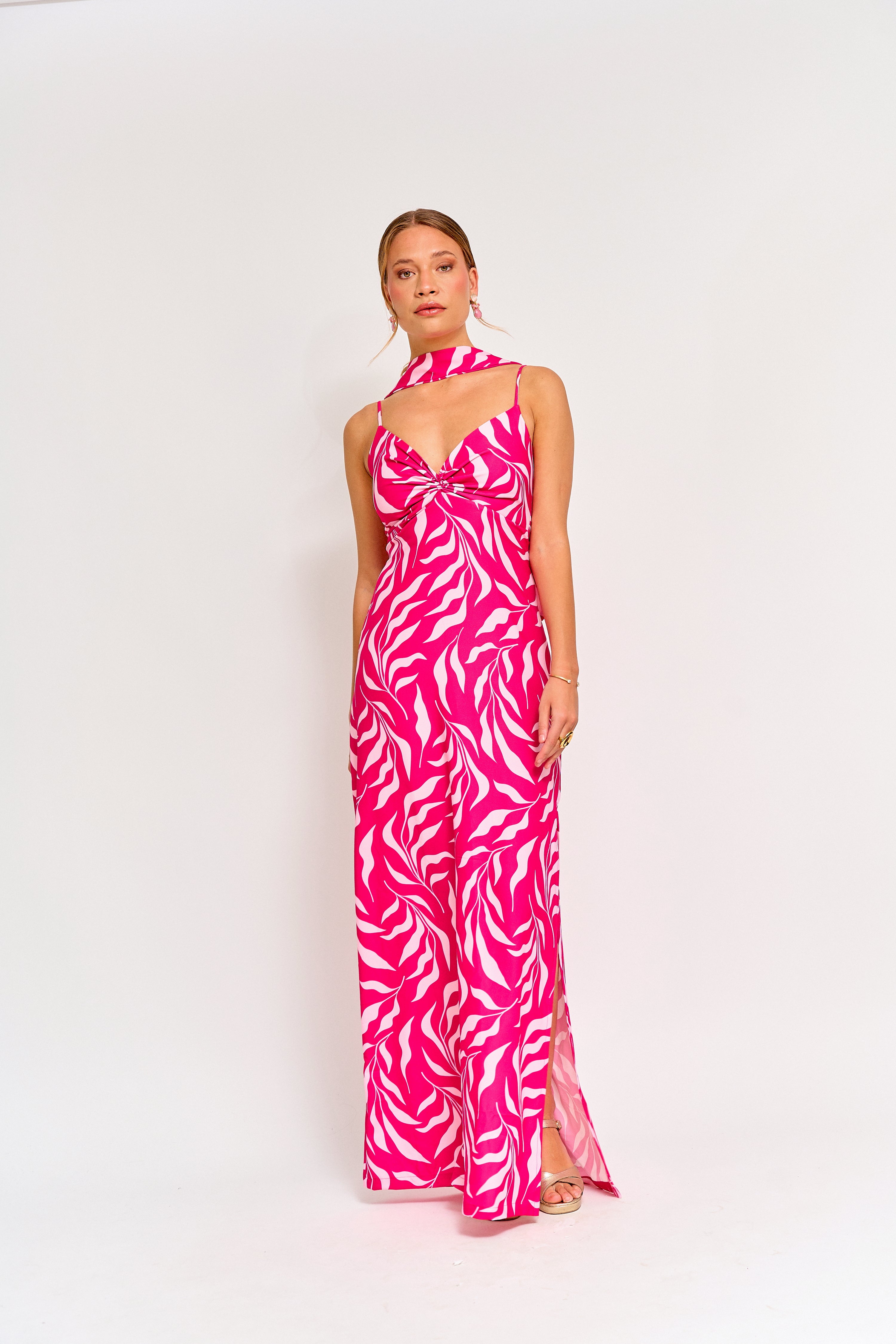 Vestido Fiesta Alba Fucsia