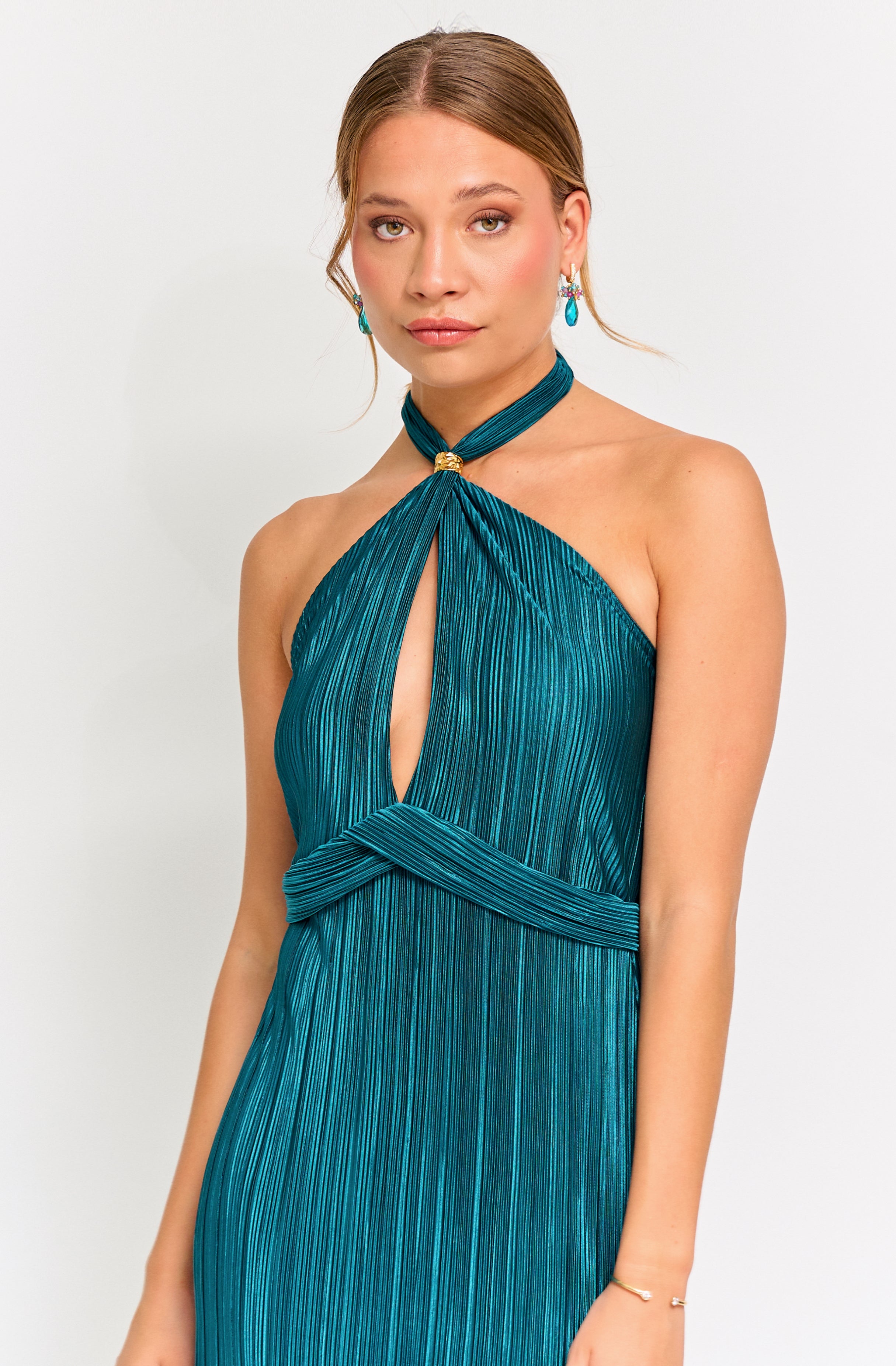 Vestido Fiesta Esmeralda Turquesa