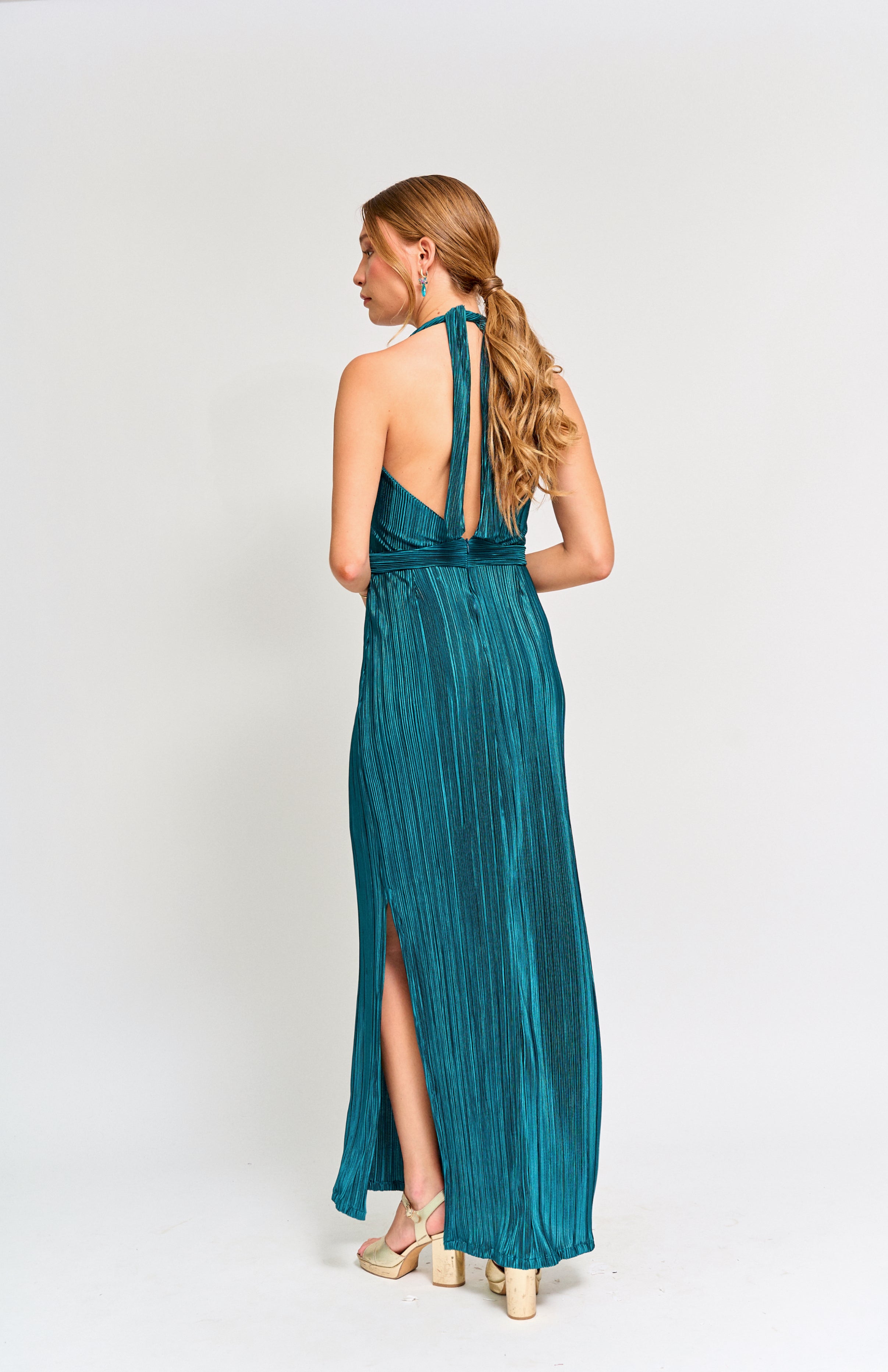 Vestido Fiesta Esmeralda Turquesa