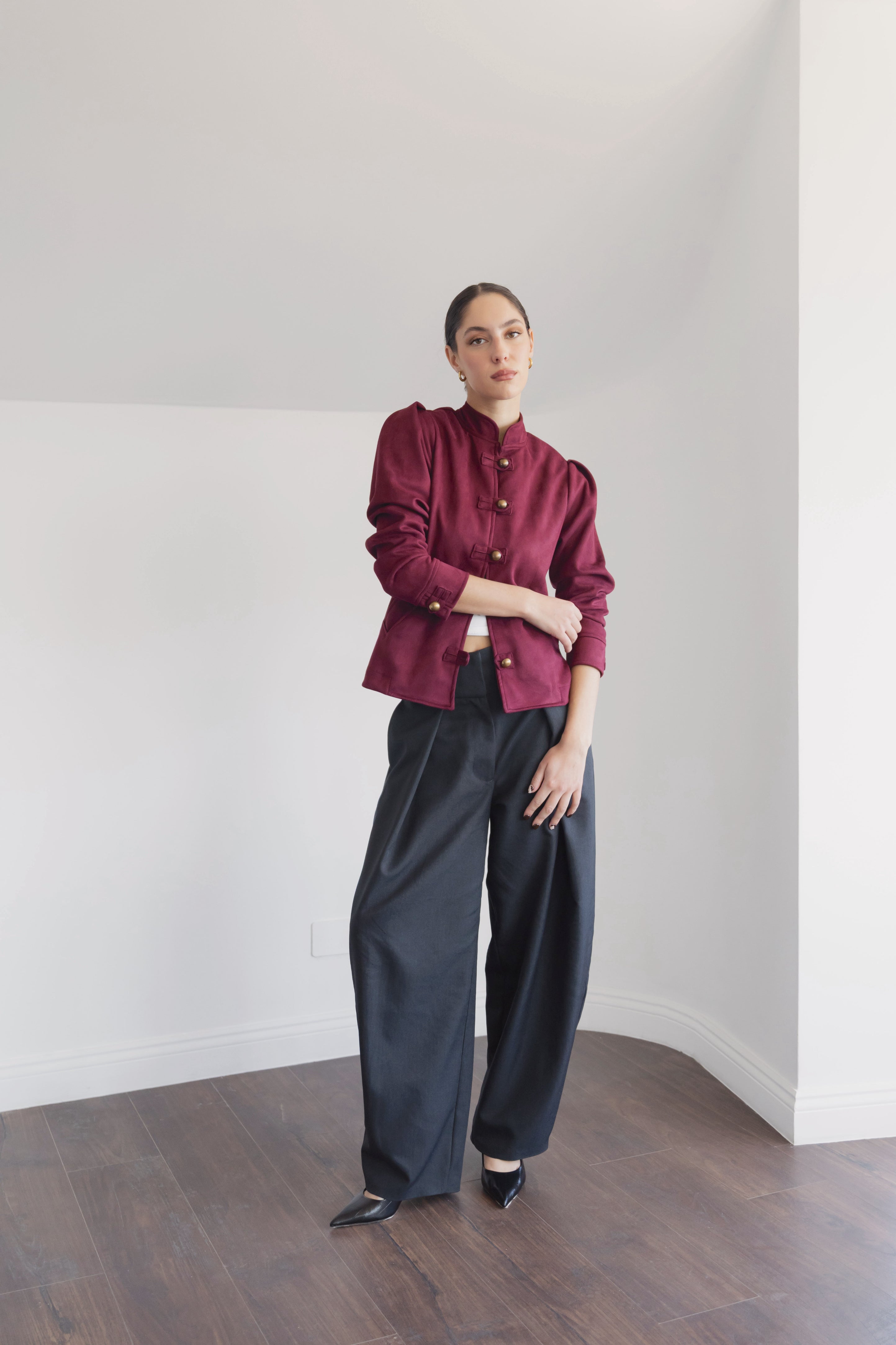 Chaqueta Akane Cherry Burdeo