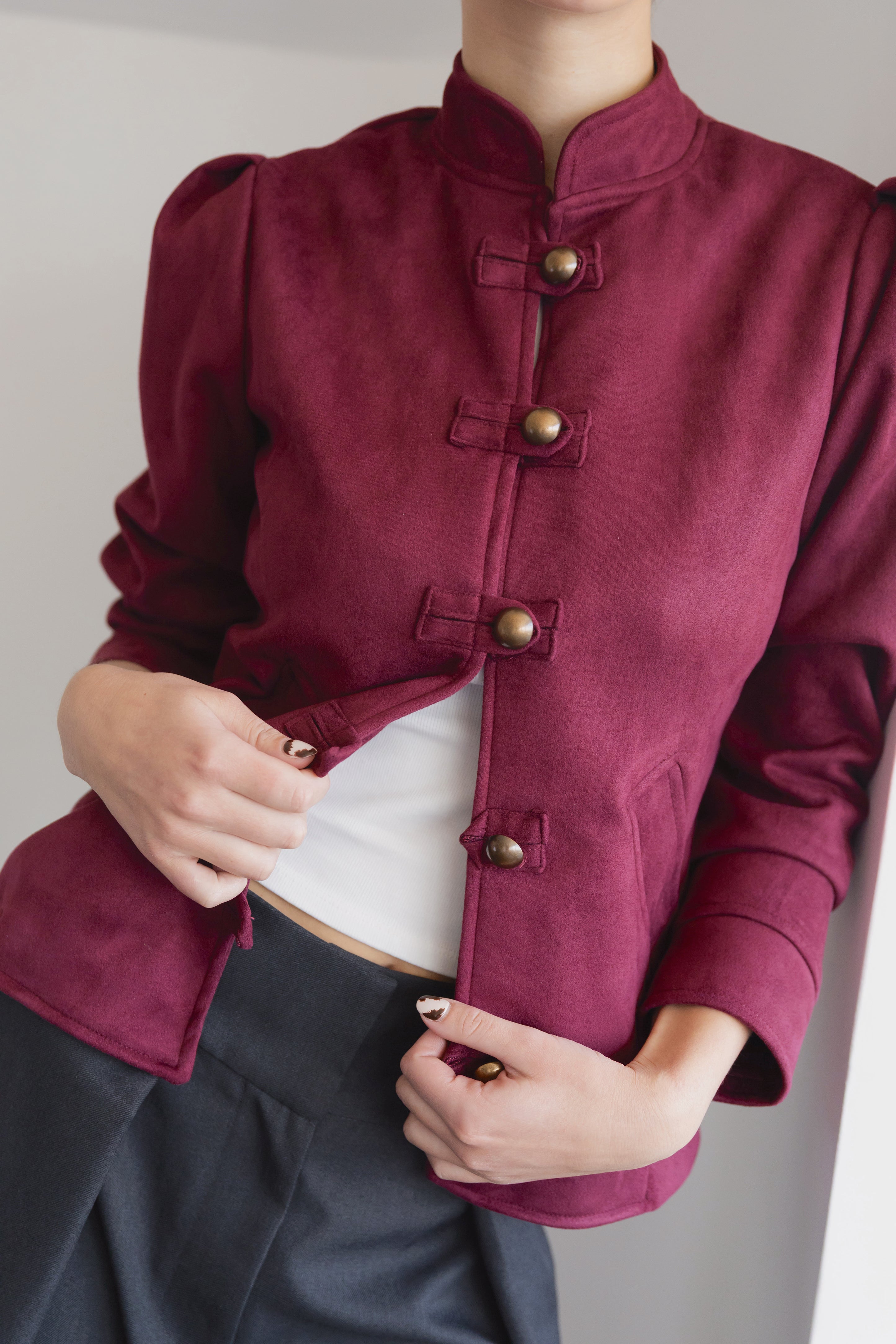 Chaqueta Akane Cherry Burdeo