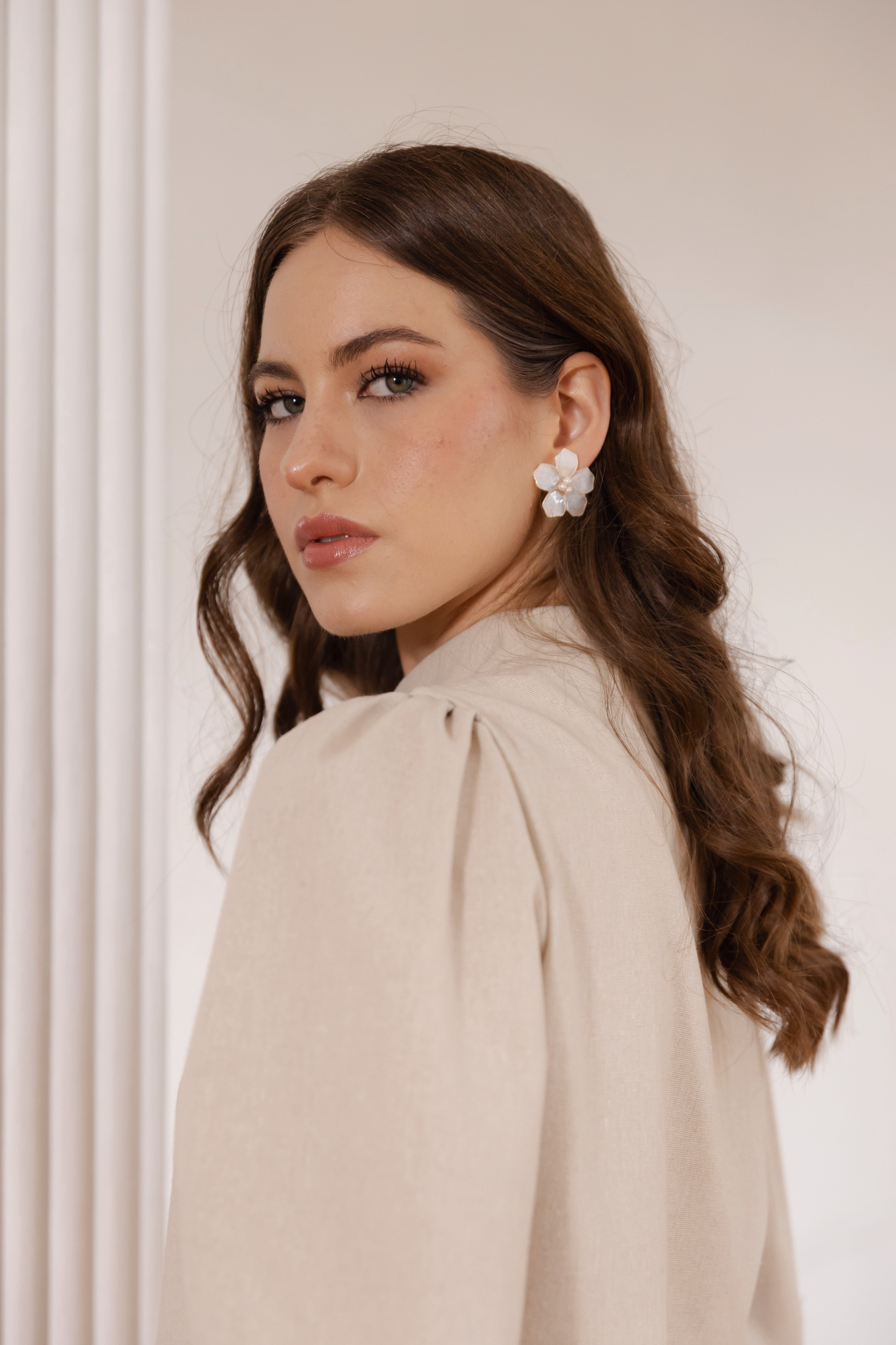 Chaqueta Aster Beige Lino