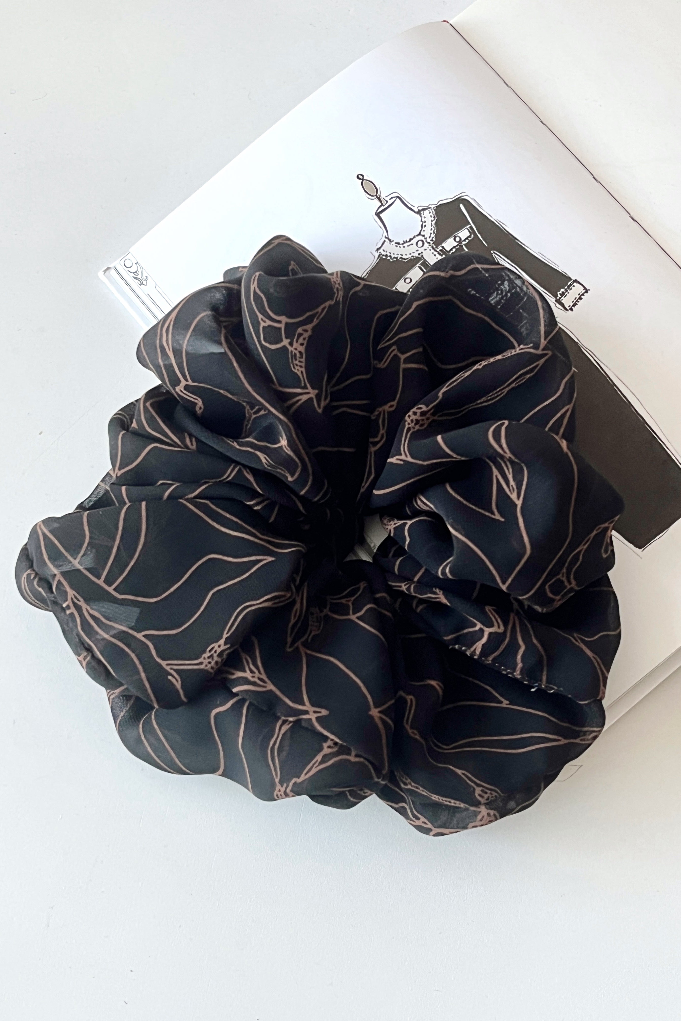Accesorio Colet Negro Print Gasa
