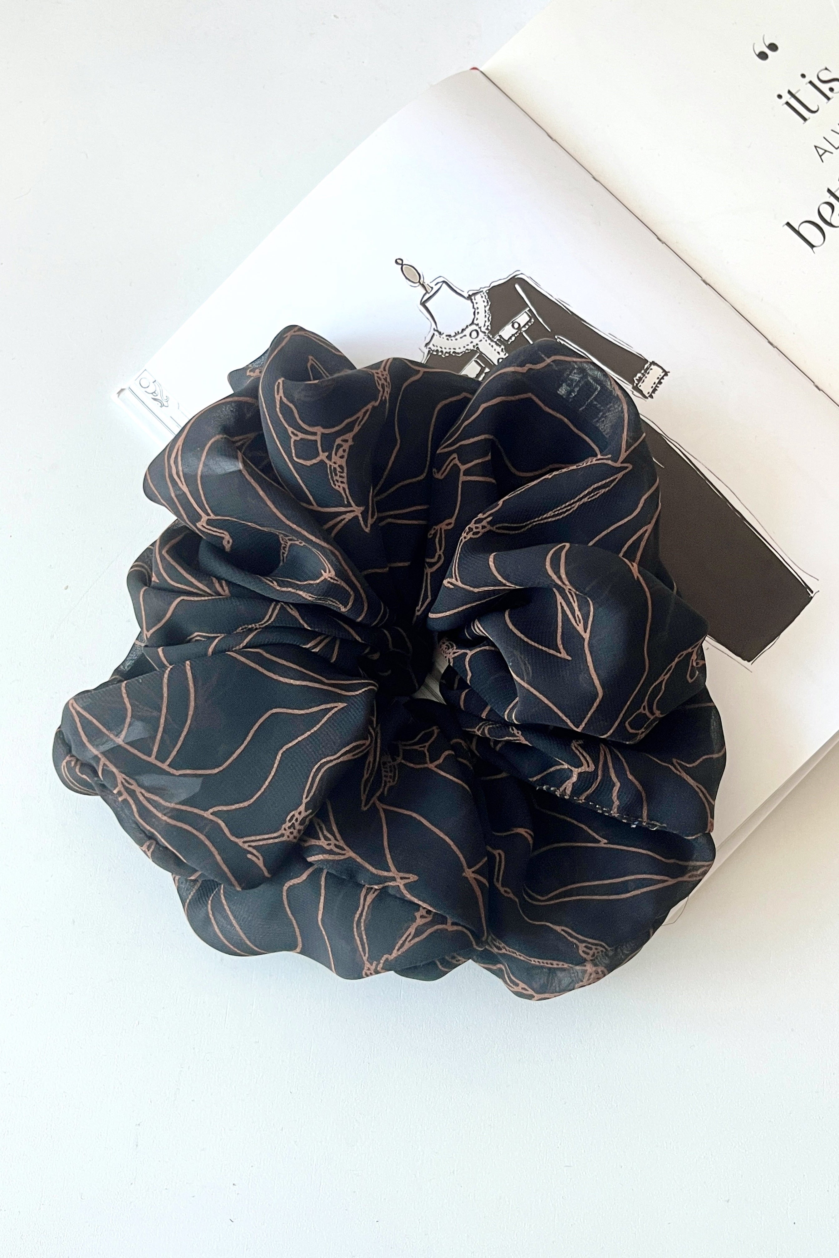 Accesorio Colet Negro Print Gasa