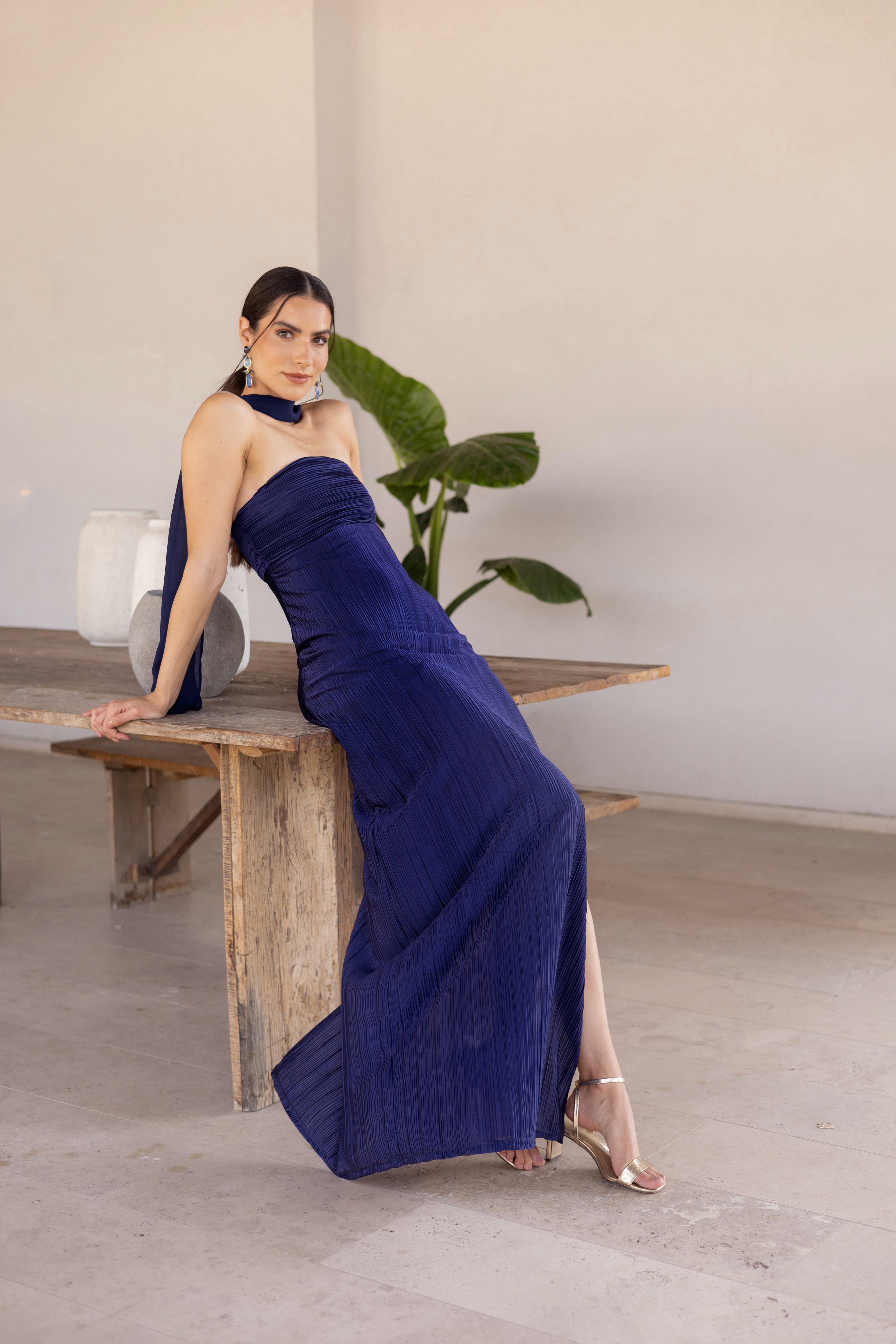 Vestido Fiesta Cattia Azul