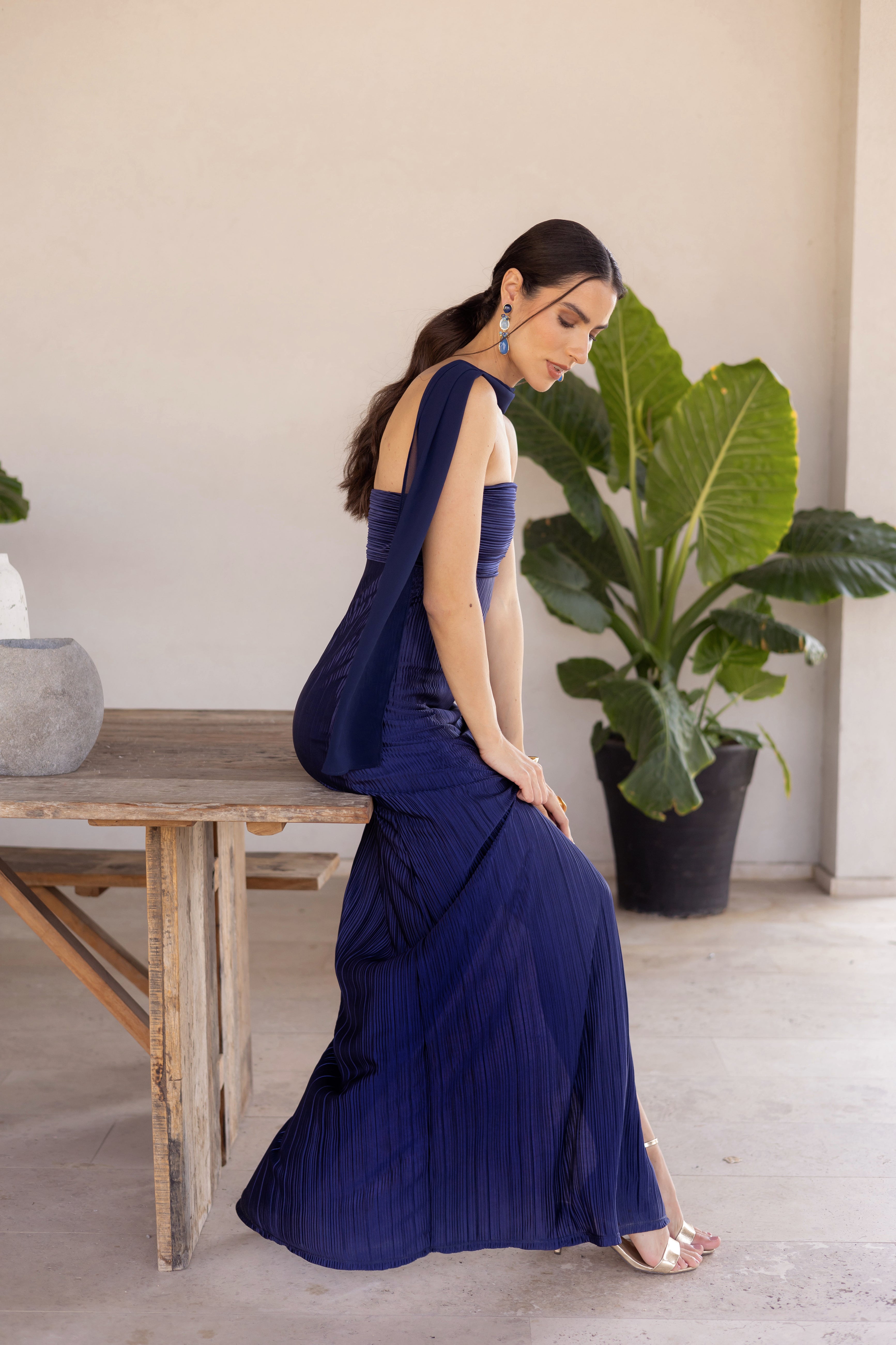 Vestido Fiesta Cattia Azul