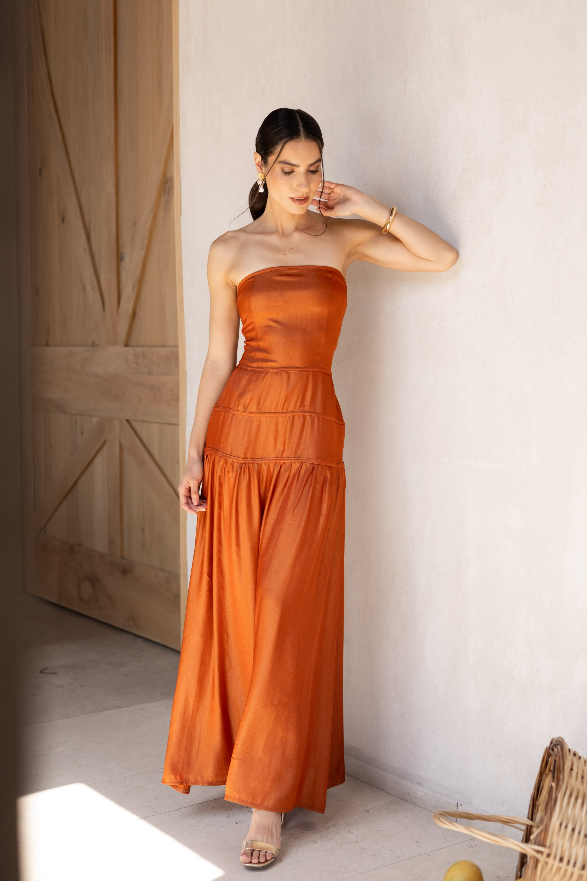 Vestido Fiesta Clara Night Terracota