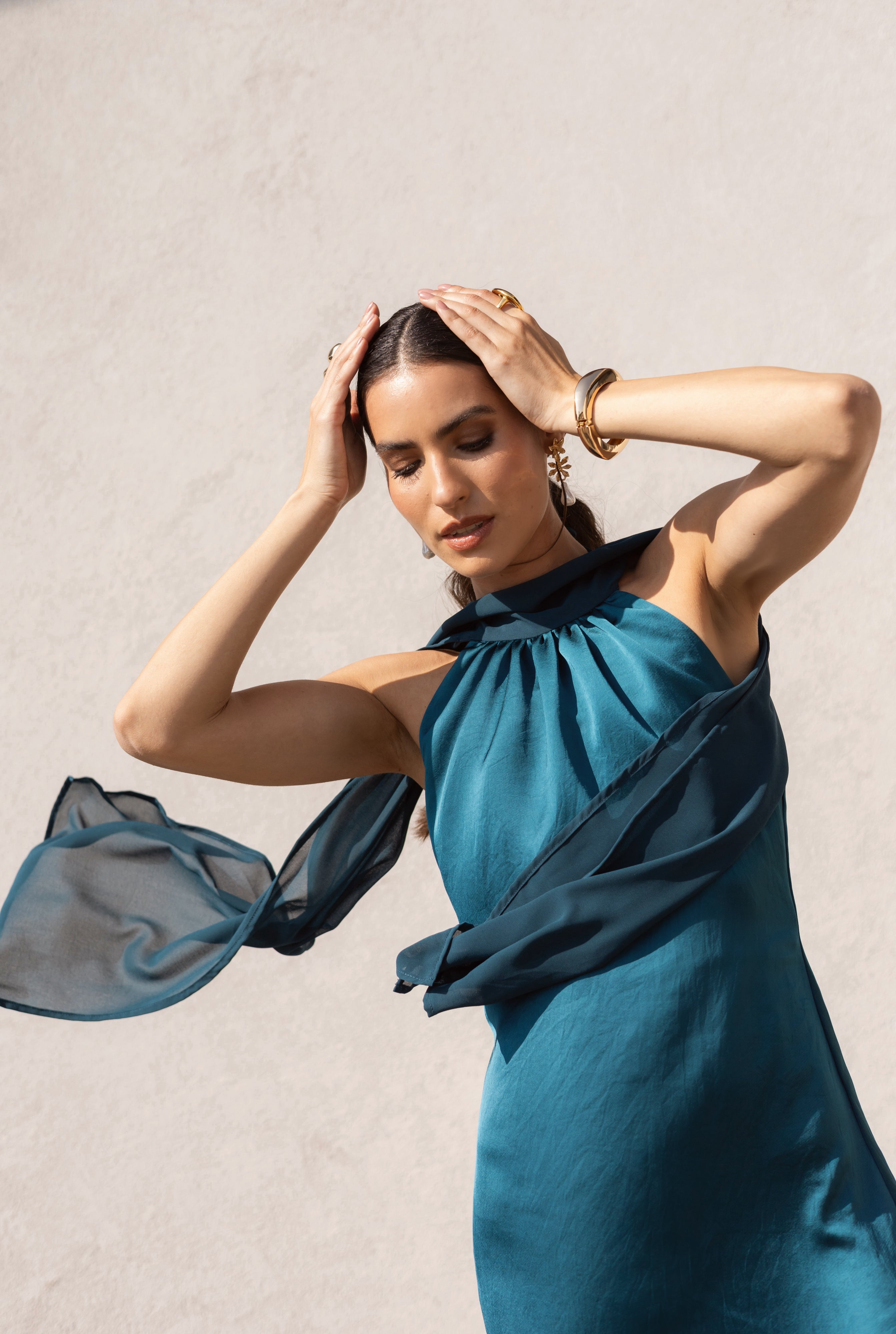 Vestido Fiesta Victoria Turquesa