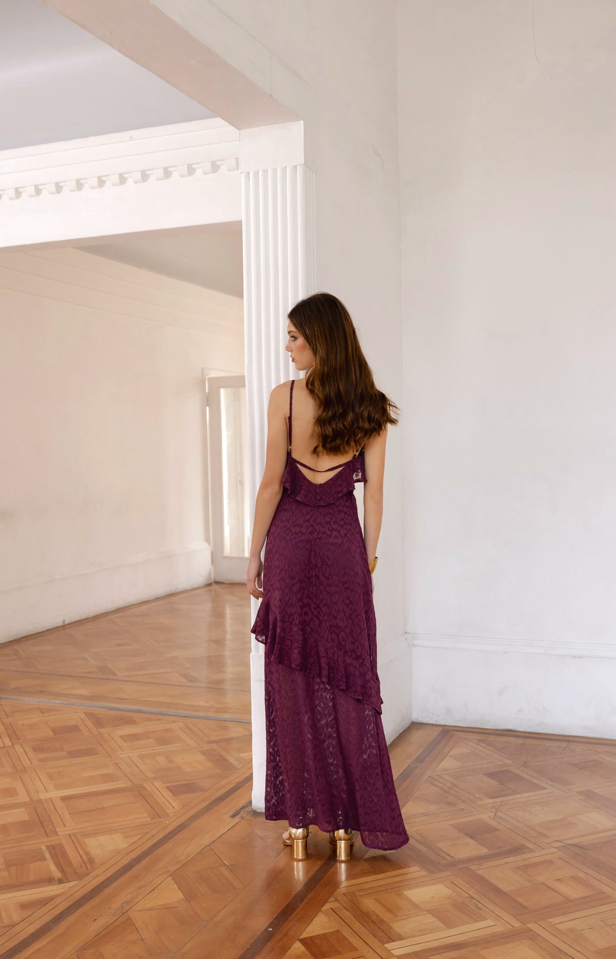 Vestido Azalea Morado Print Fiesta