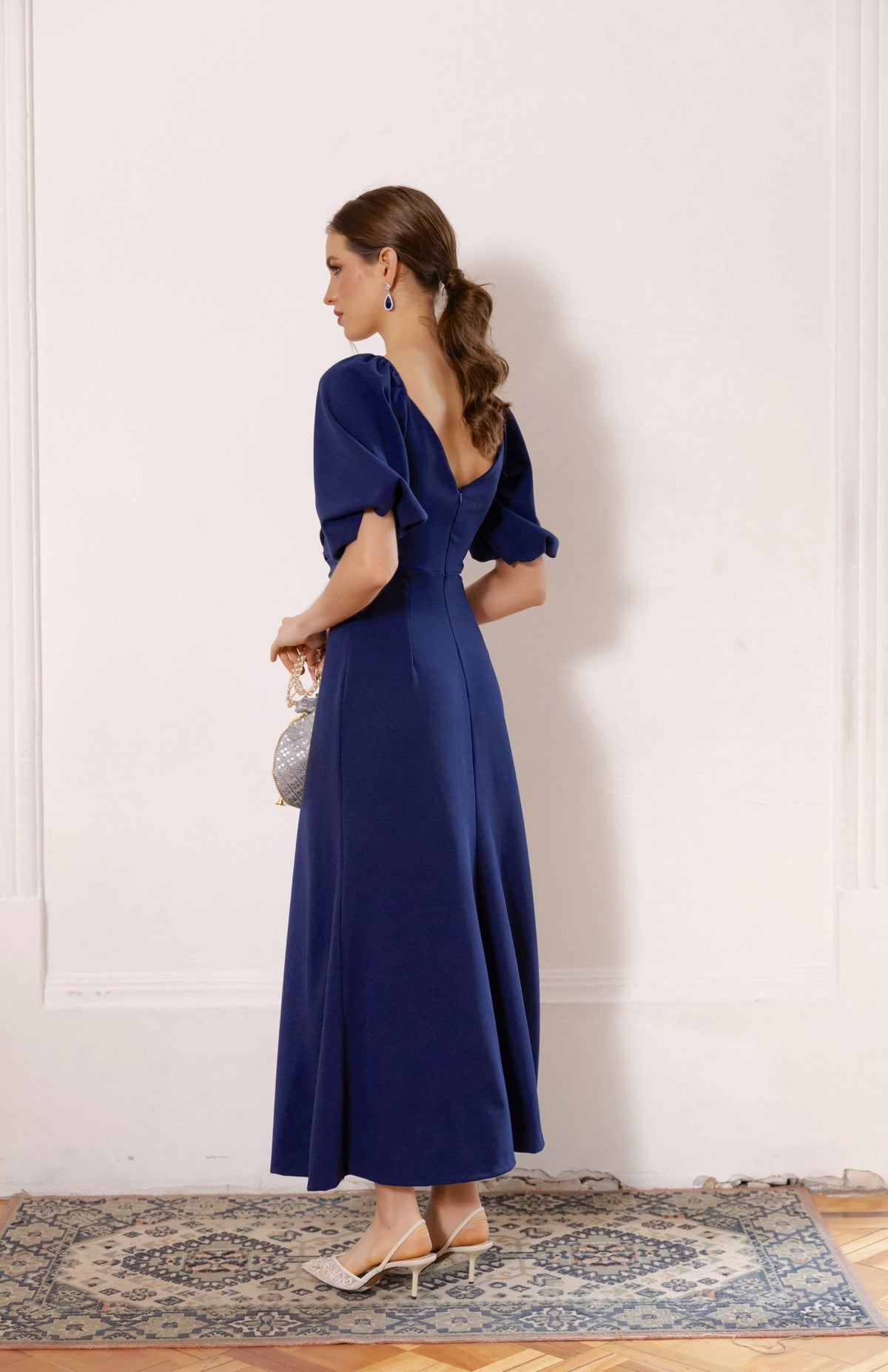 Vestido Fiesta Camelia Azul