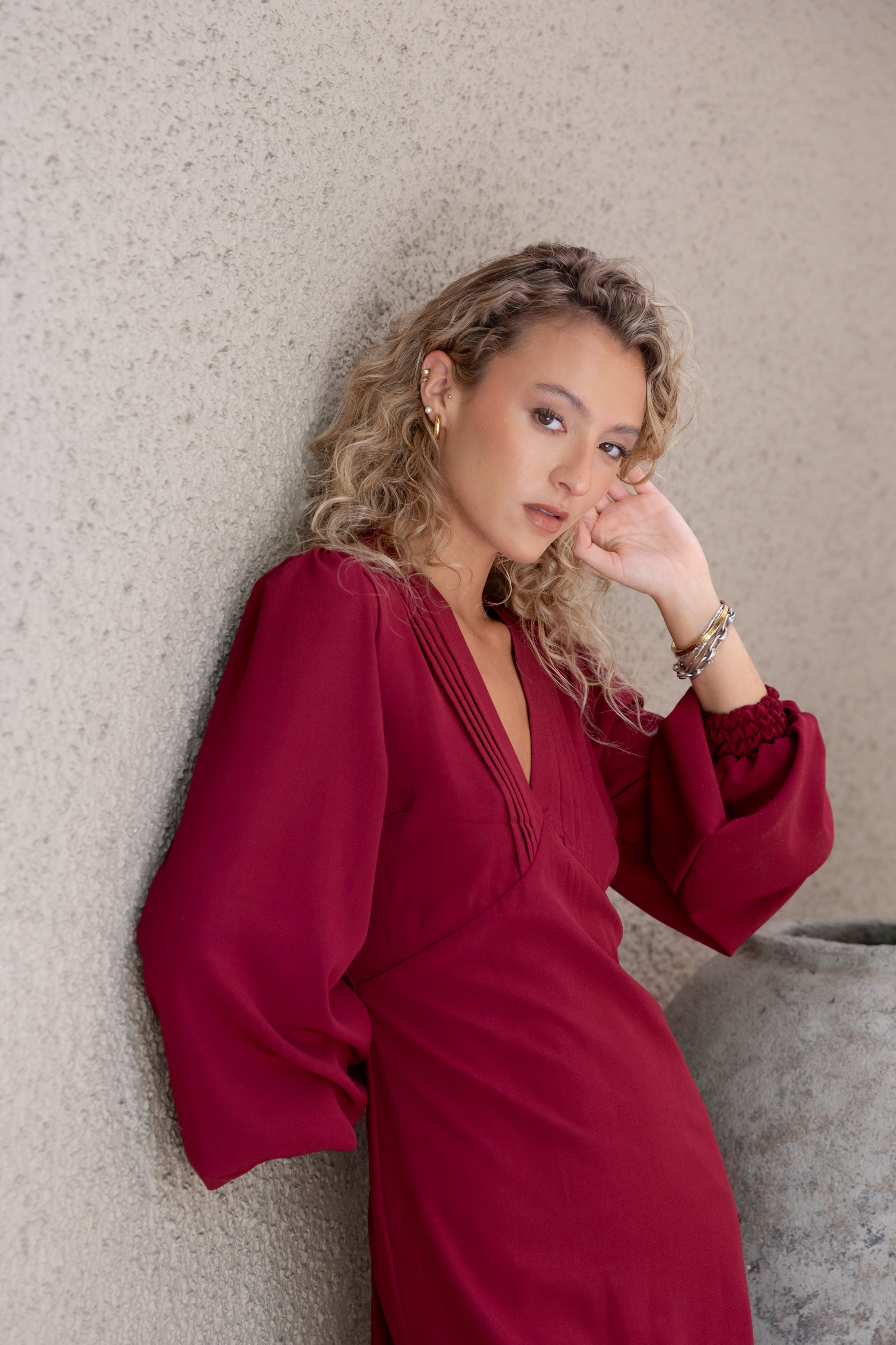 Vestido Amelia Burdeo