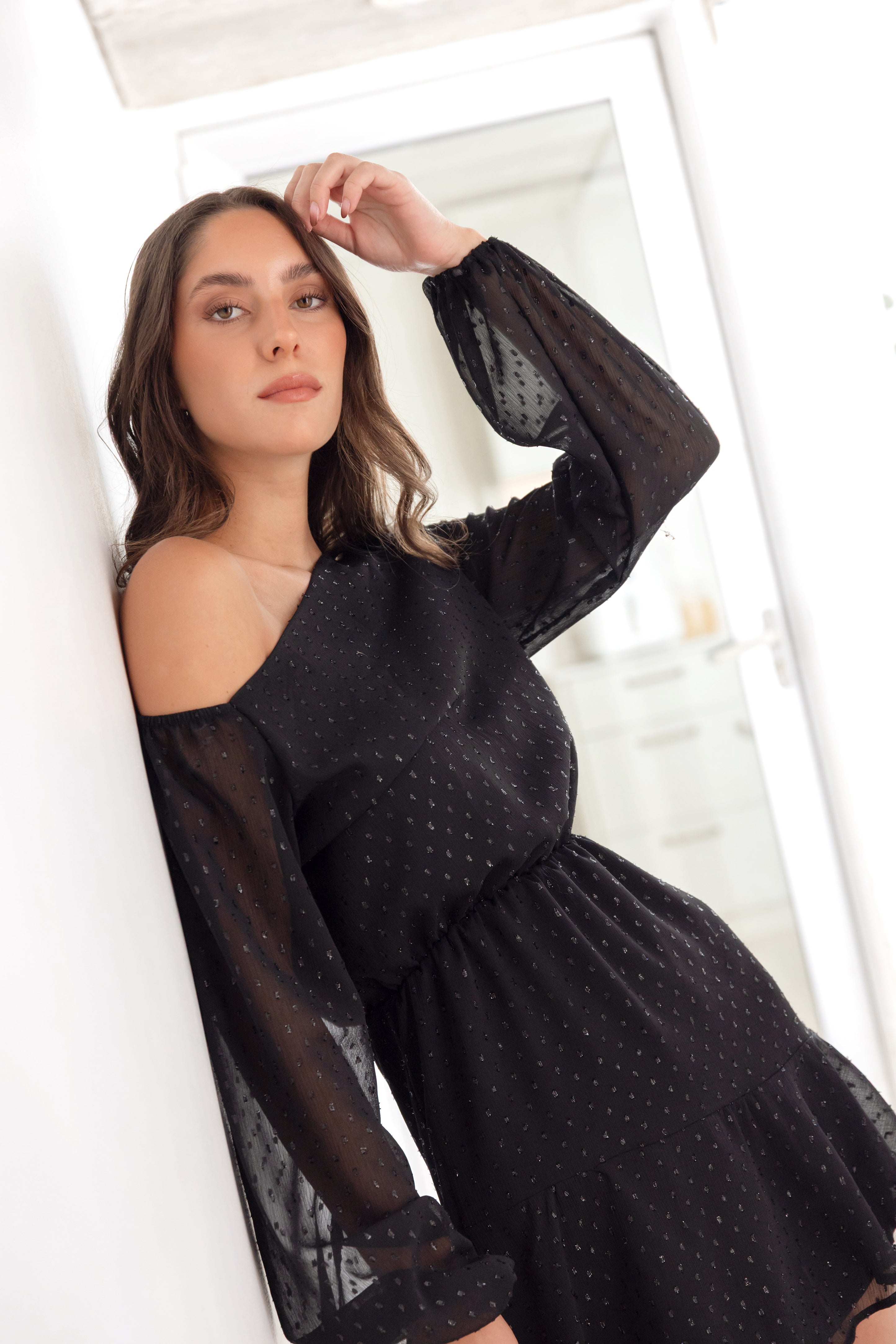Vestido Ellia Negro Gasa