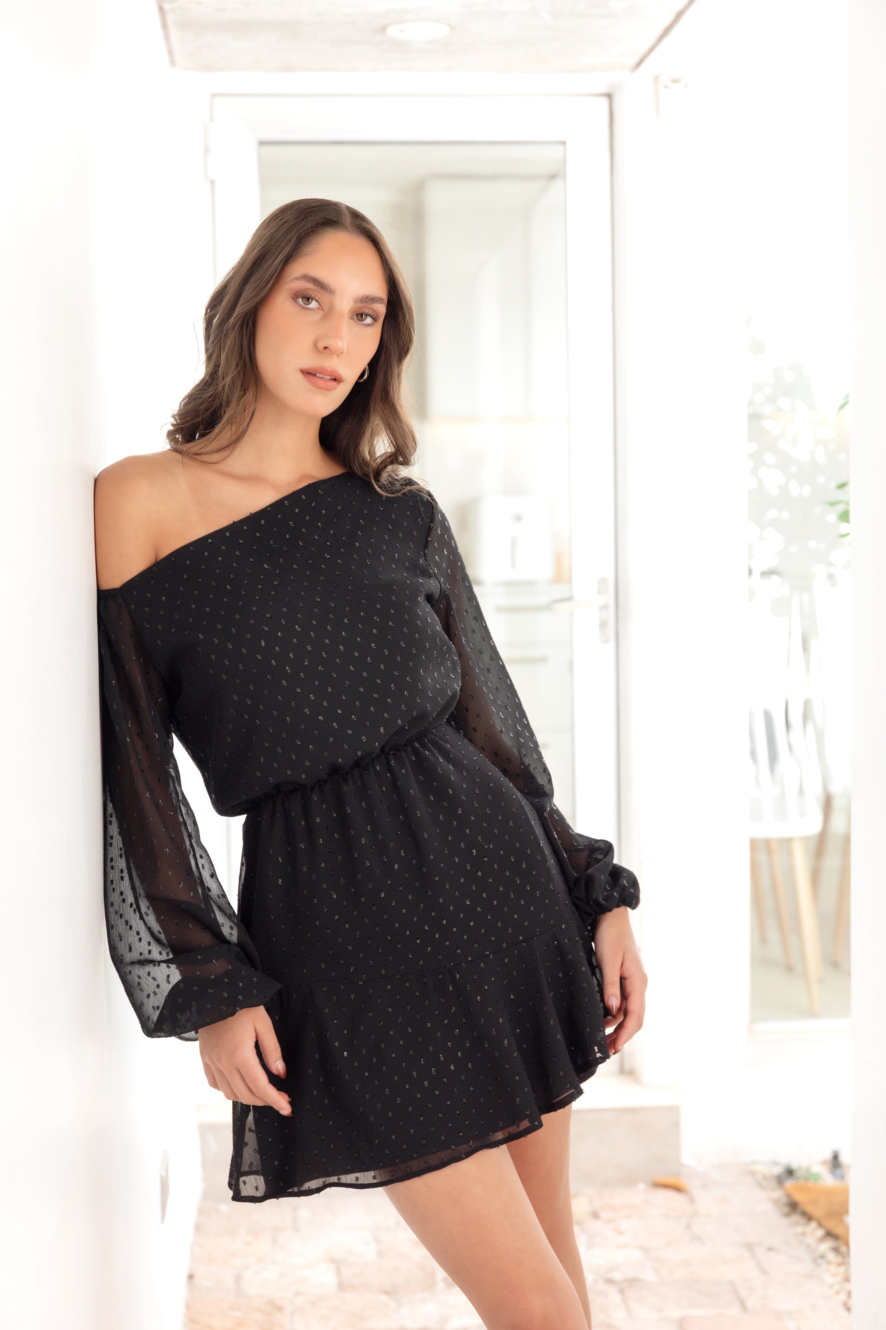 Vestido Ellia Negro Gasa