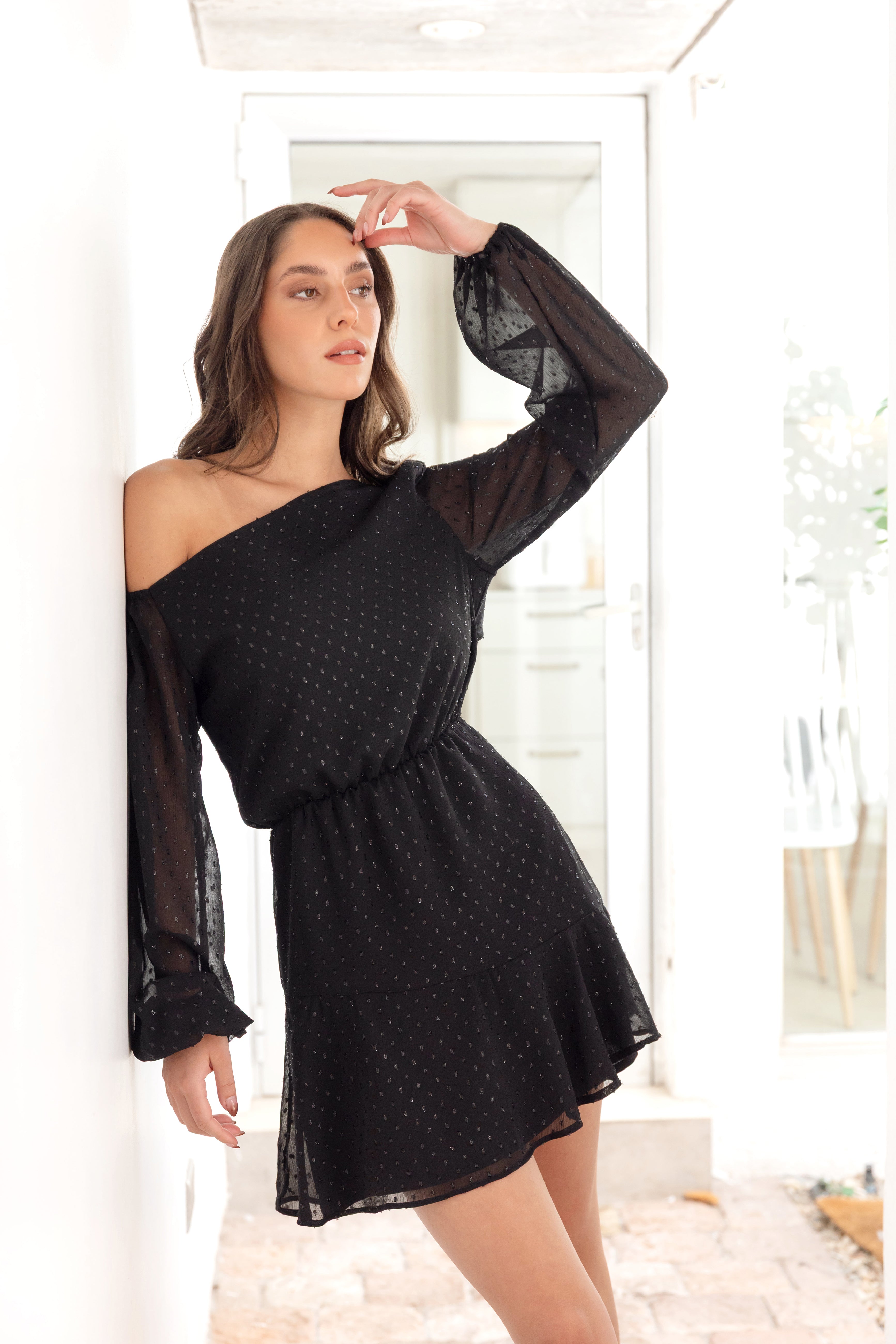 Vestido Ellia Negro Gasa