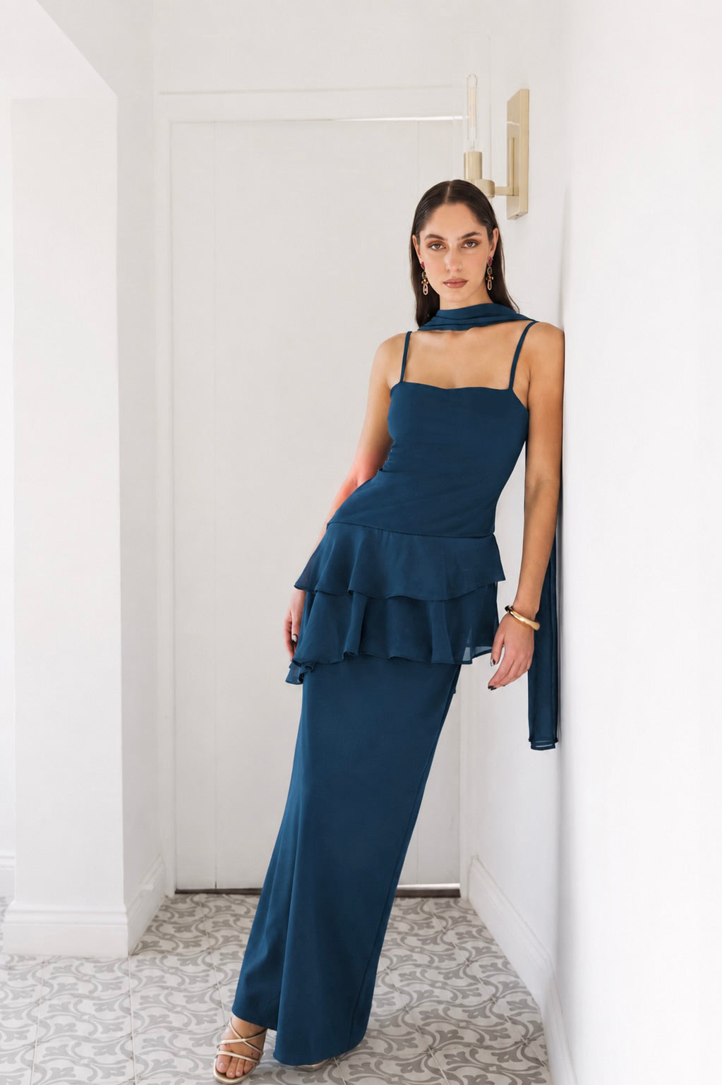 Vestido Caetana Petroleo - PRE VENTA