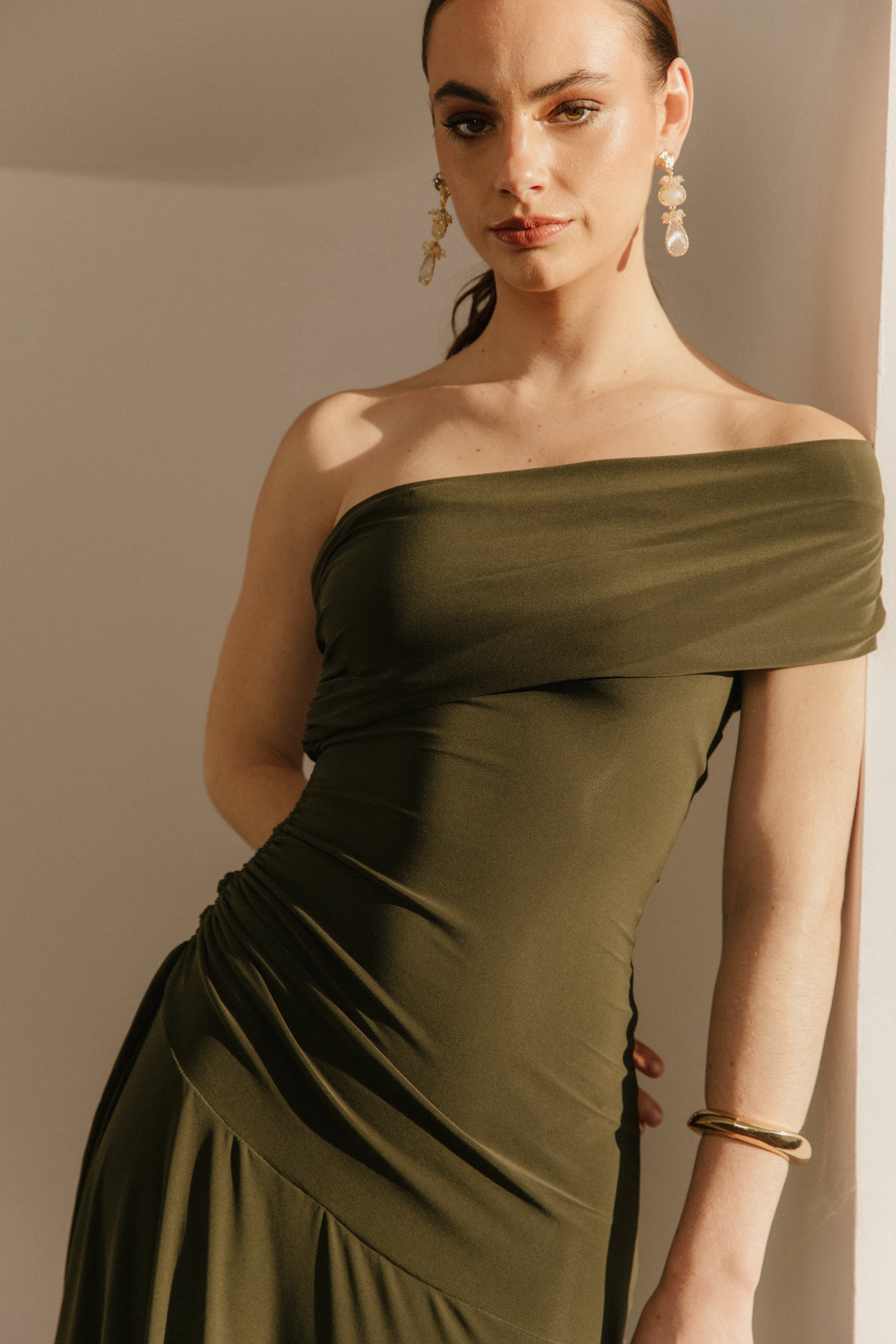 Vestido Fiesta Caroline Verde Oliva