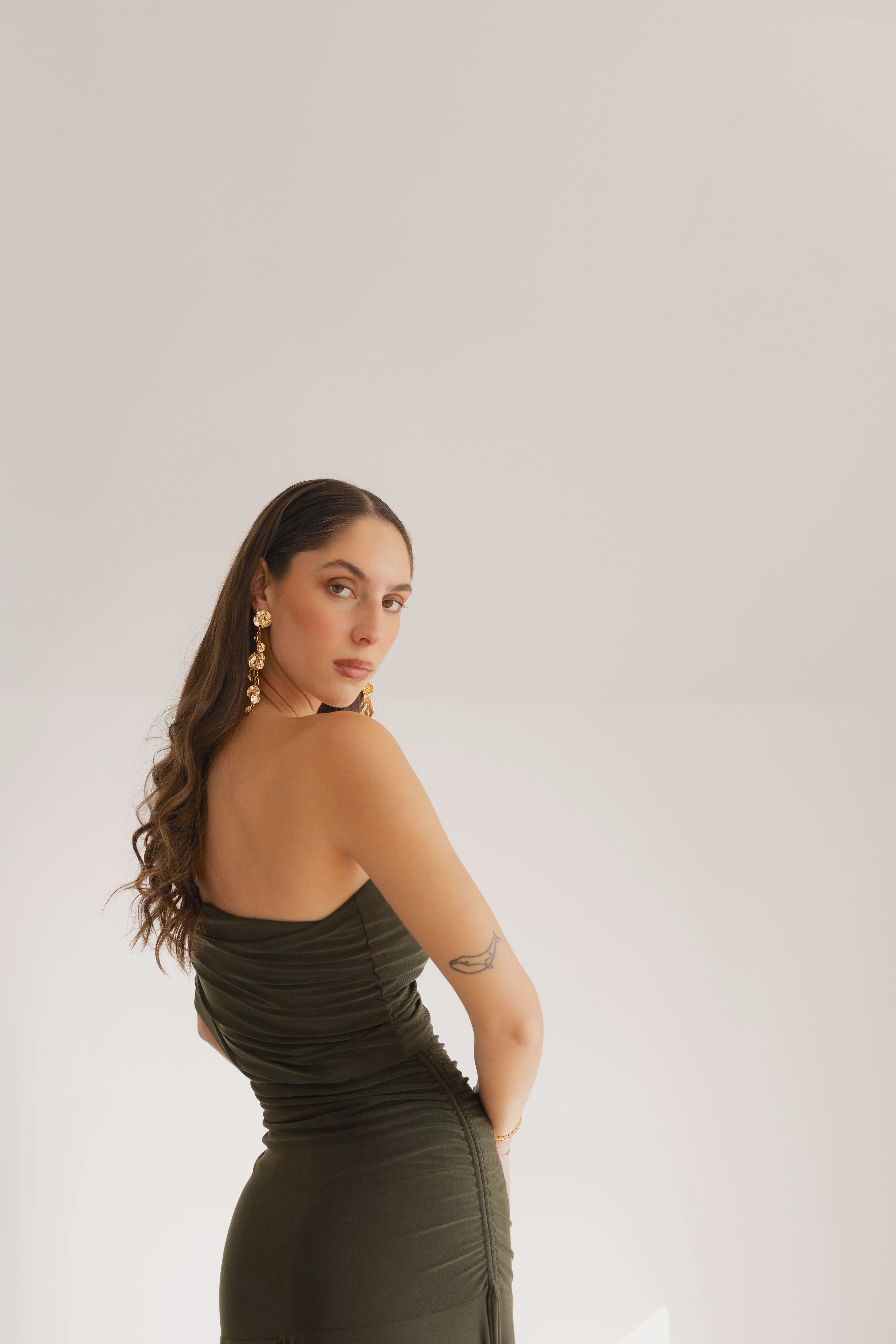 Vestido Fiesta Caroline Verde Oliva
