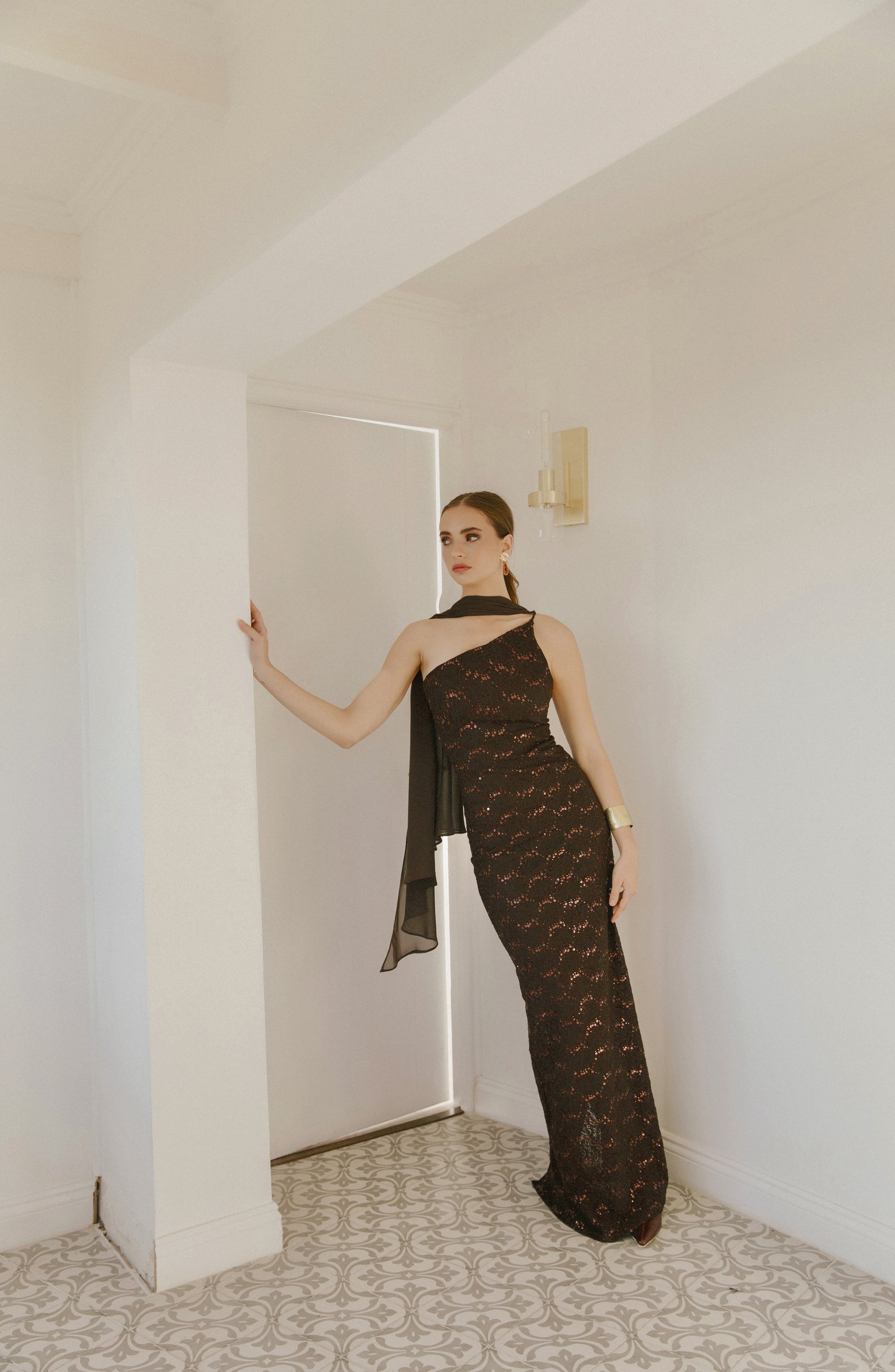 Vestido Fiesta Gemma Mocca