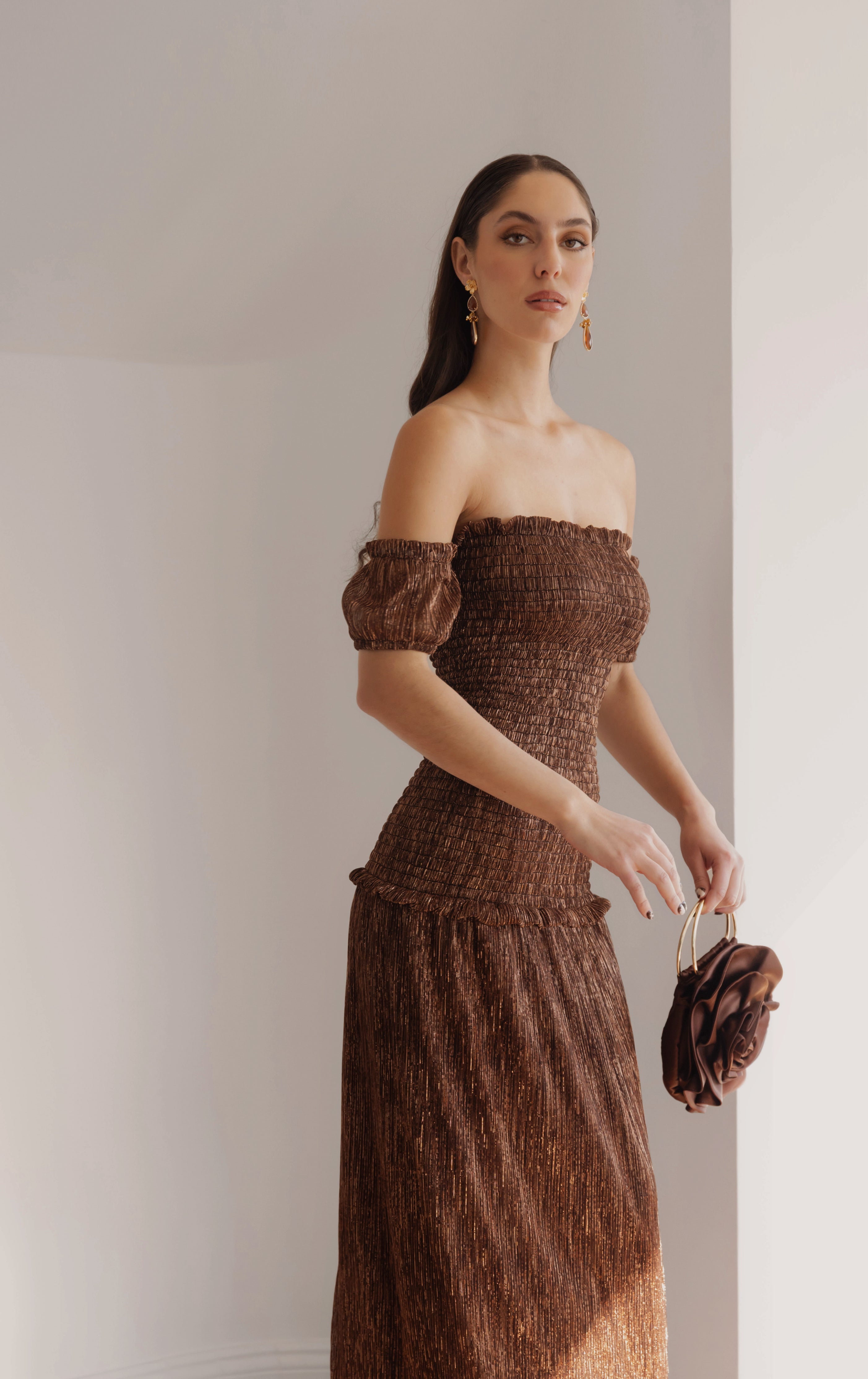 Vestido Fiesta Feyre Mocca