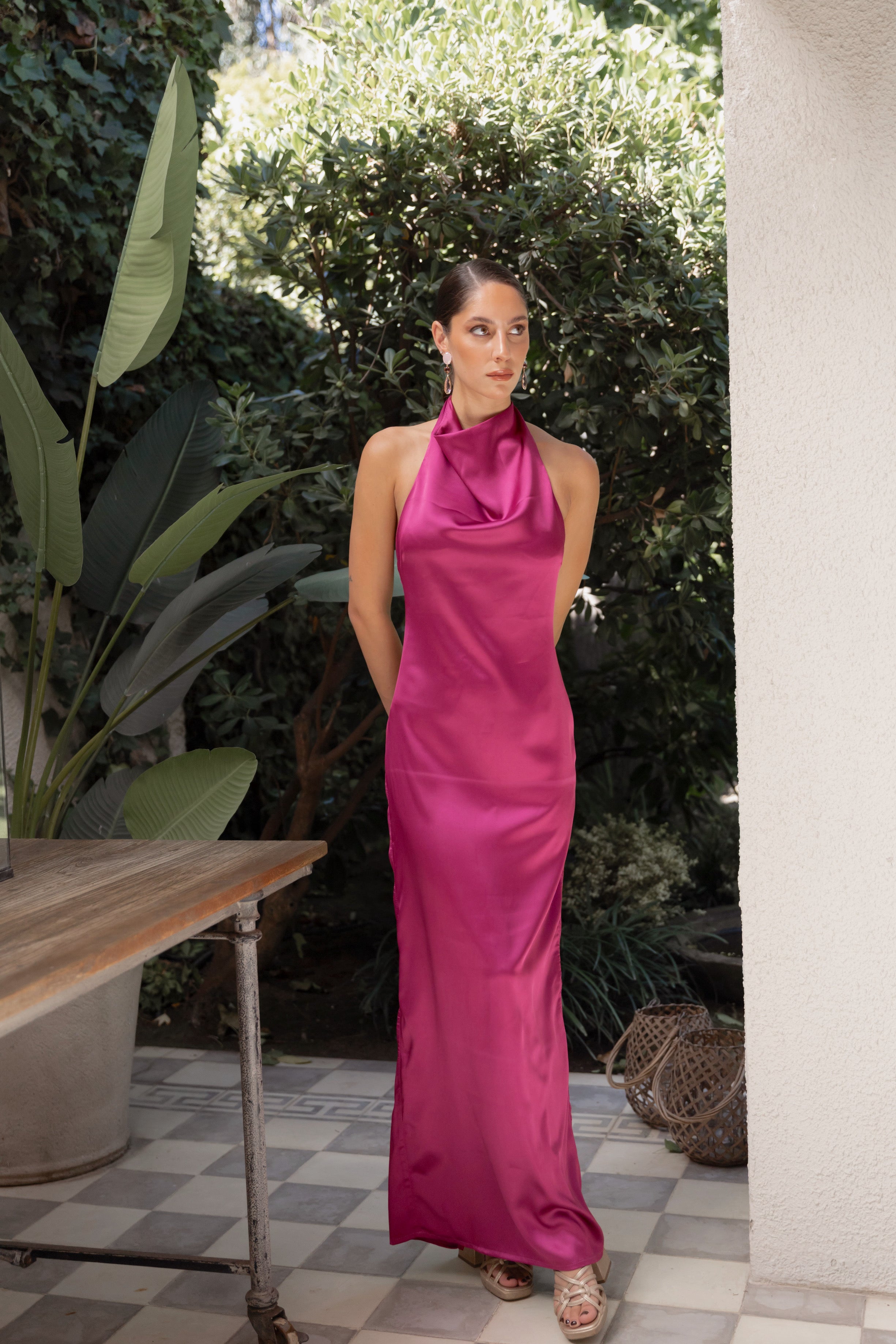 Vestido Fiesta Ángeles Magenta