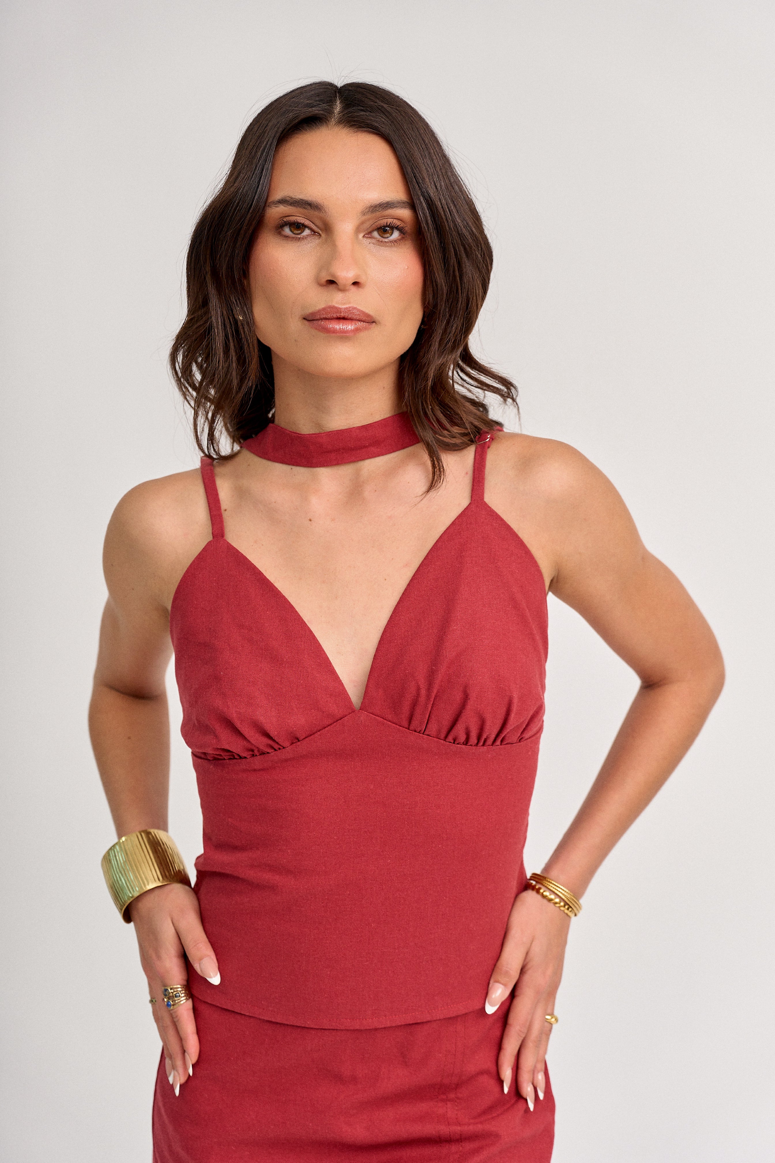 Top Olivia Frambuesa