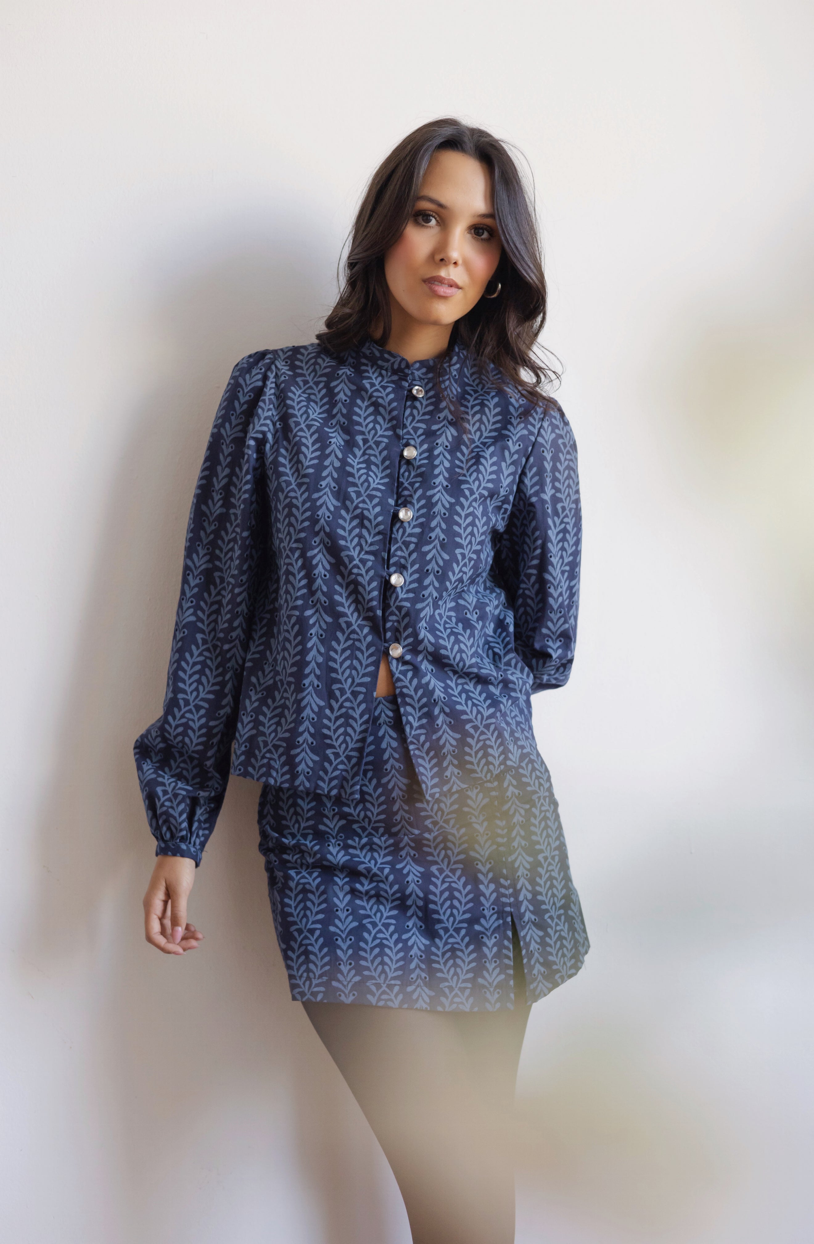 Falda Short Azuki Azul Print