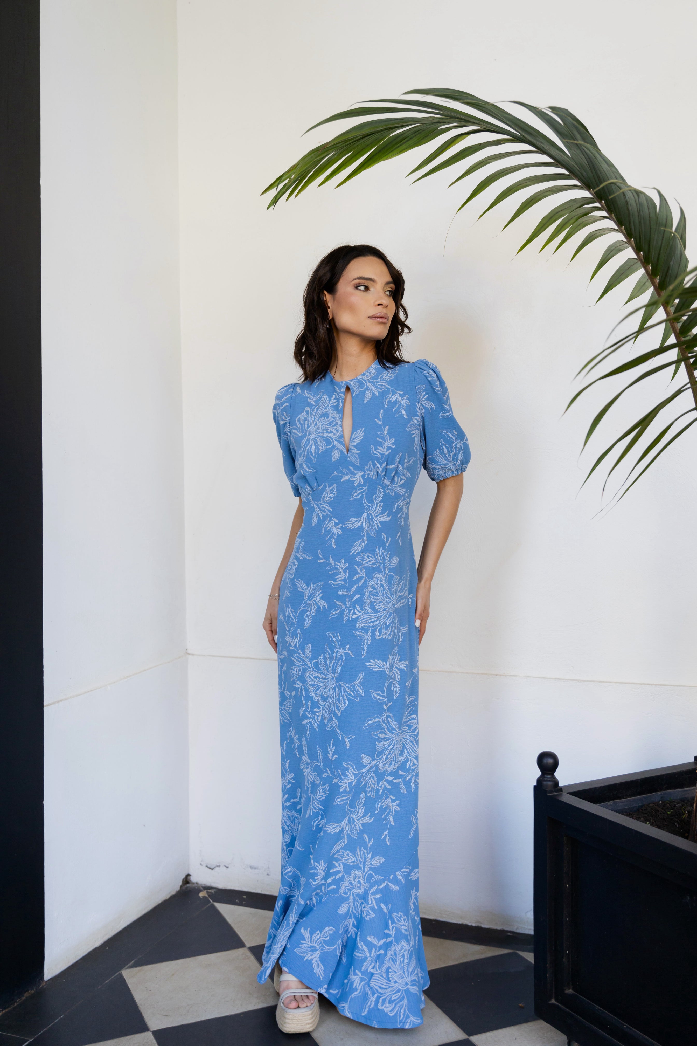 Vestido Penélope Celeste Print