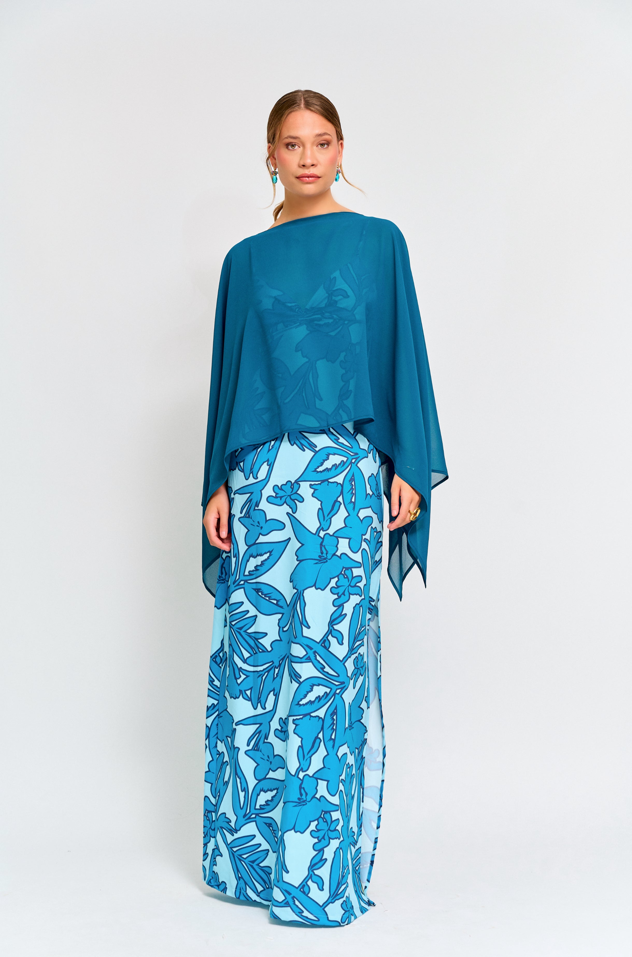 Capa Gasa Florencia Turquesa