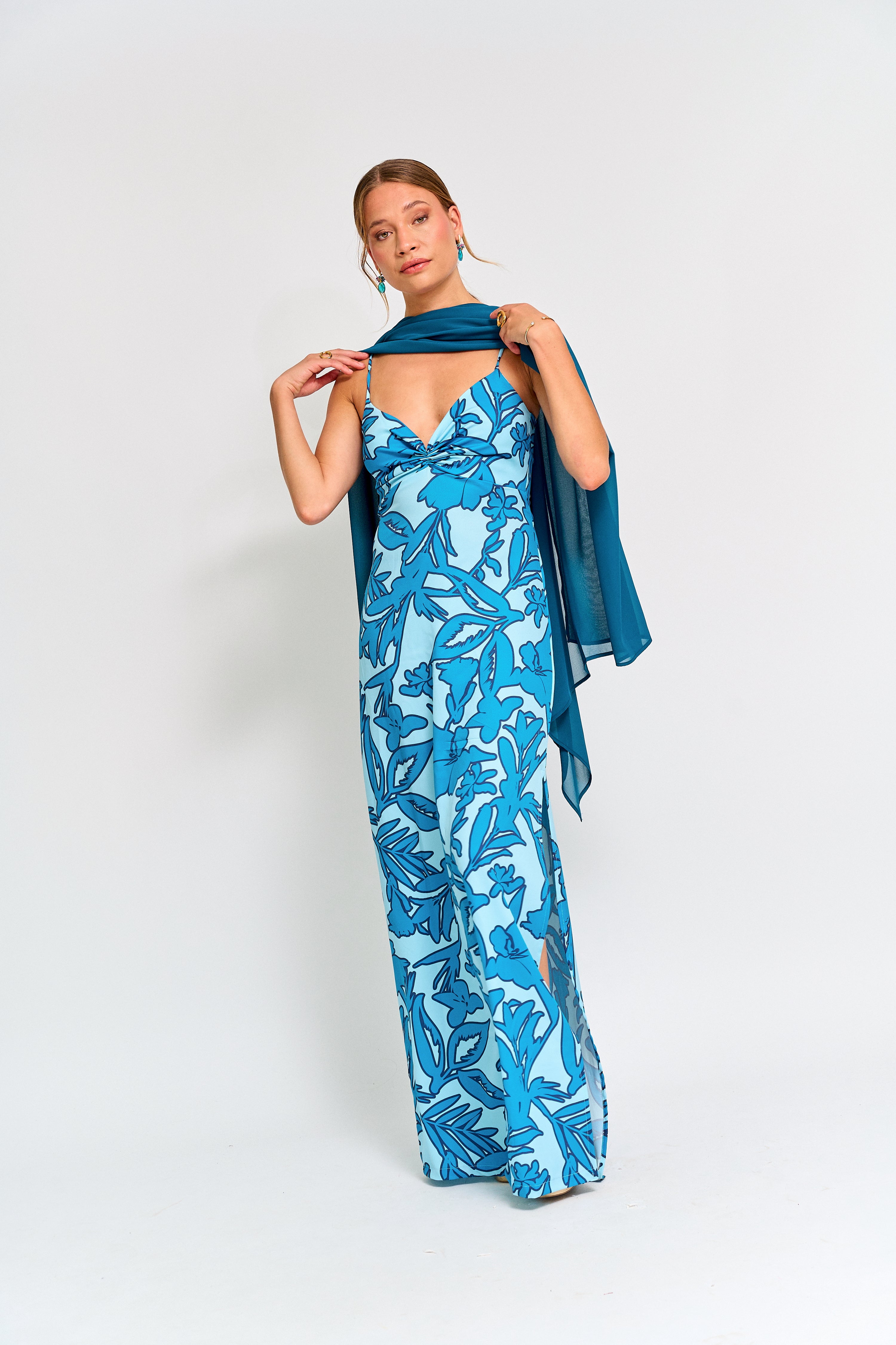 Capa Gasa Florencia Turquesa