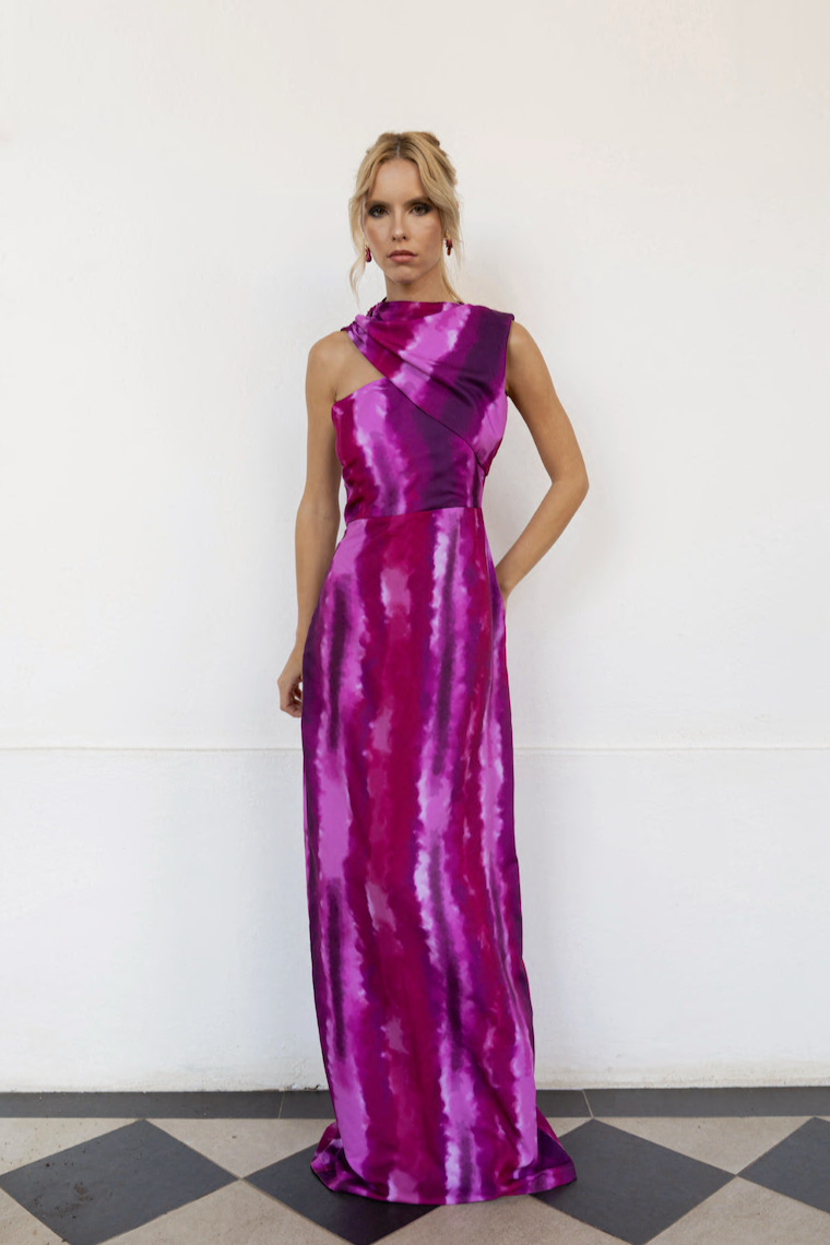Vestido Siara Fucsia Print - Edición Limitada