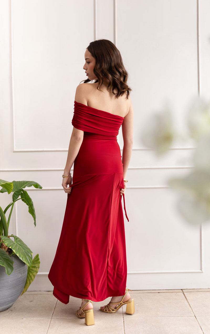 Vestido Fiesta Caroline Rojo - Pre Venta