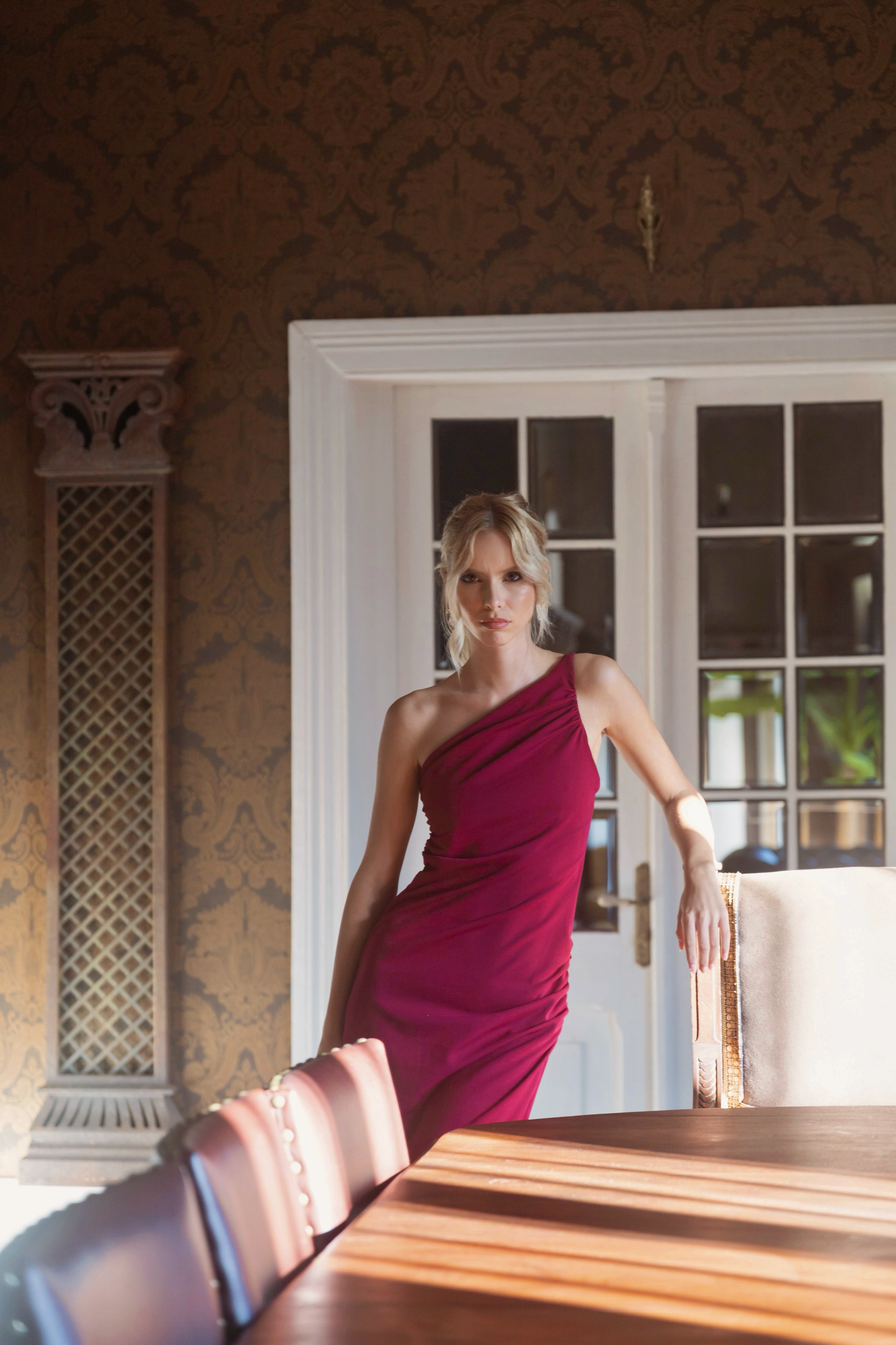 Vestido Madison Burdeo