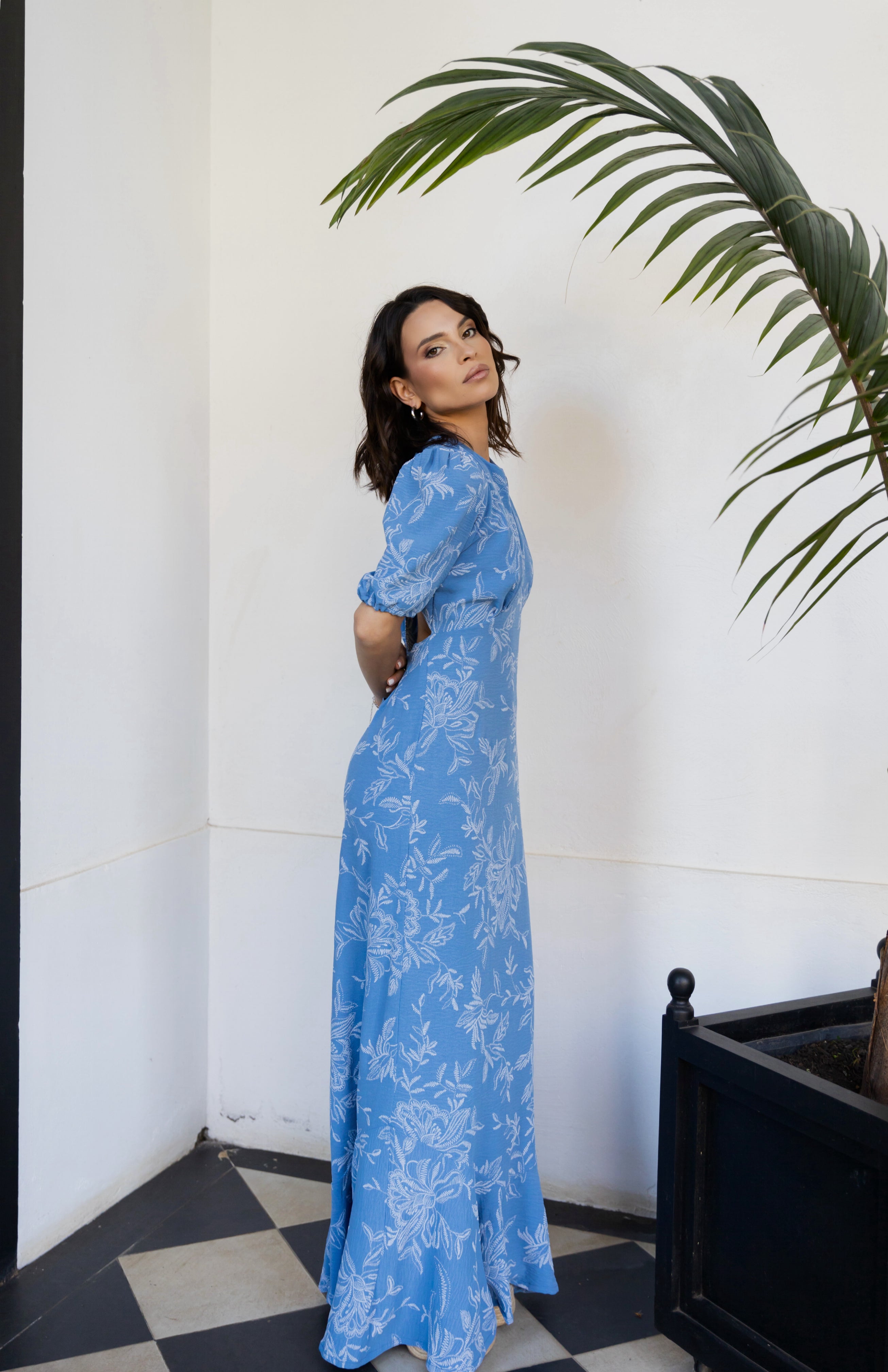 Vestido Penélope Celeste Print