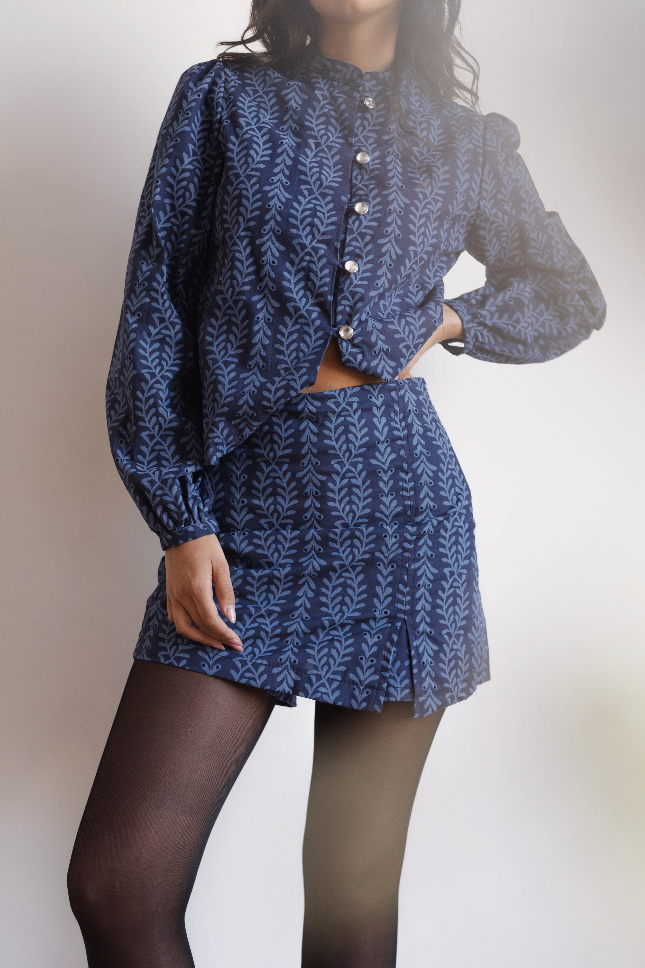 Falda Short Azuki Azul Print